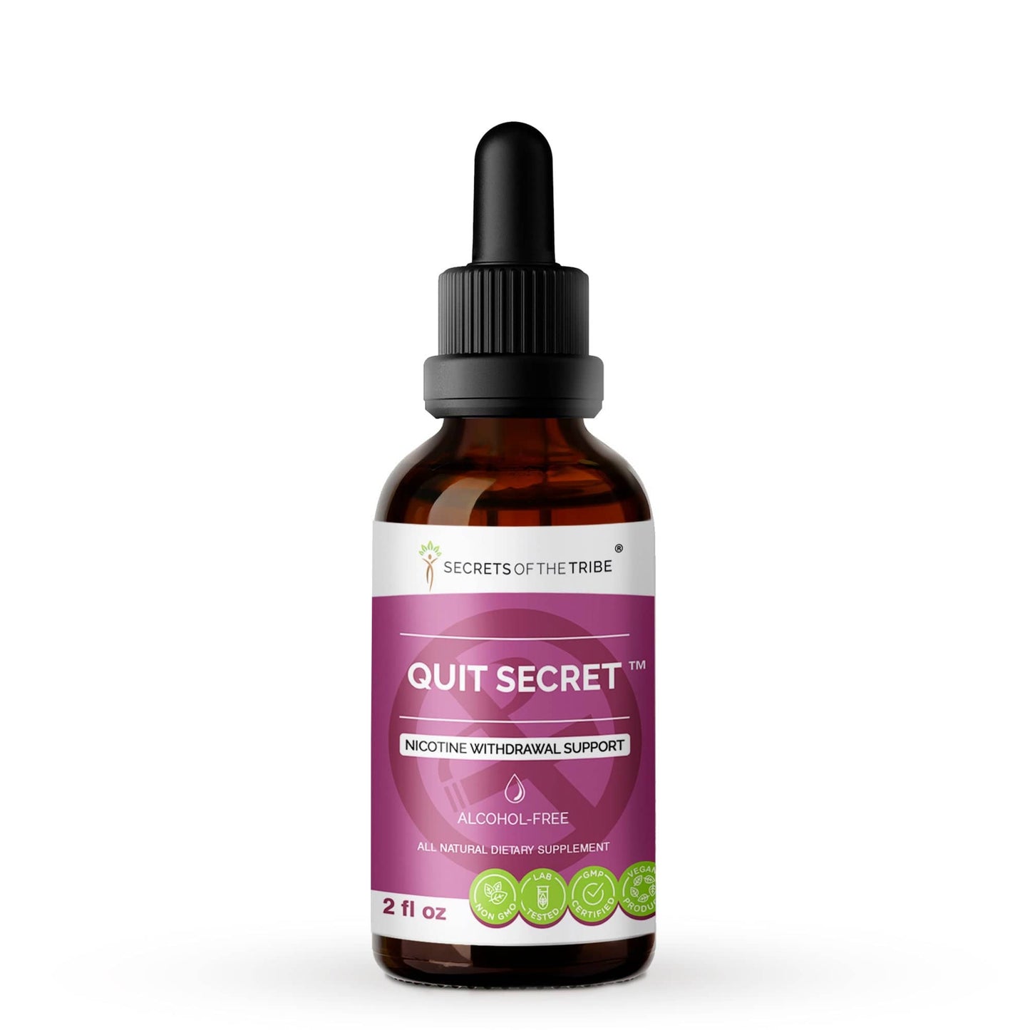 Quit Secret. Nicotine Withdrawal Support: 2 FL OZ / Alcohol-FREE