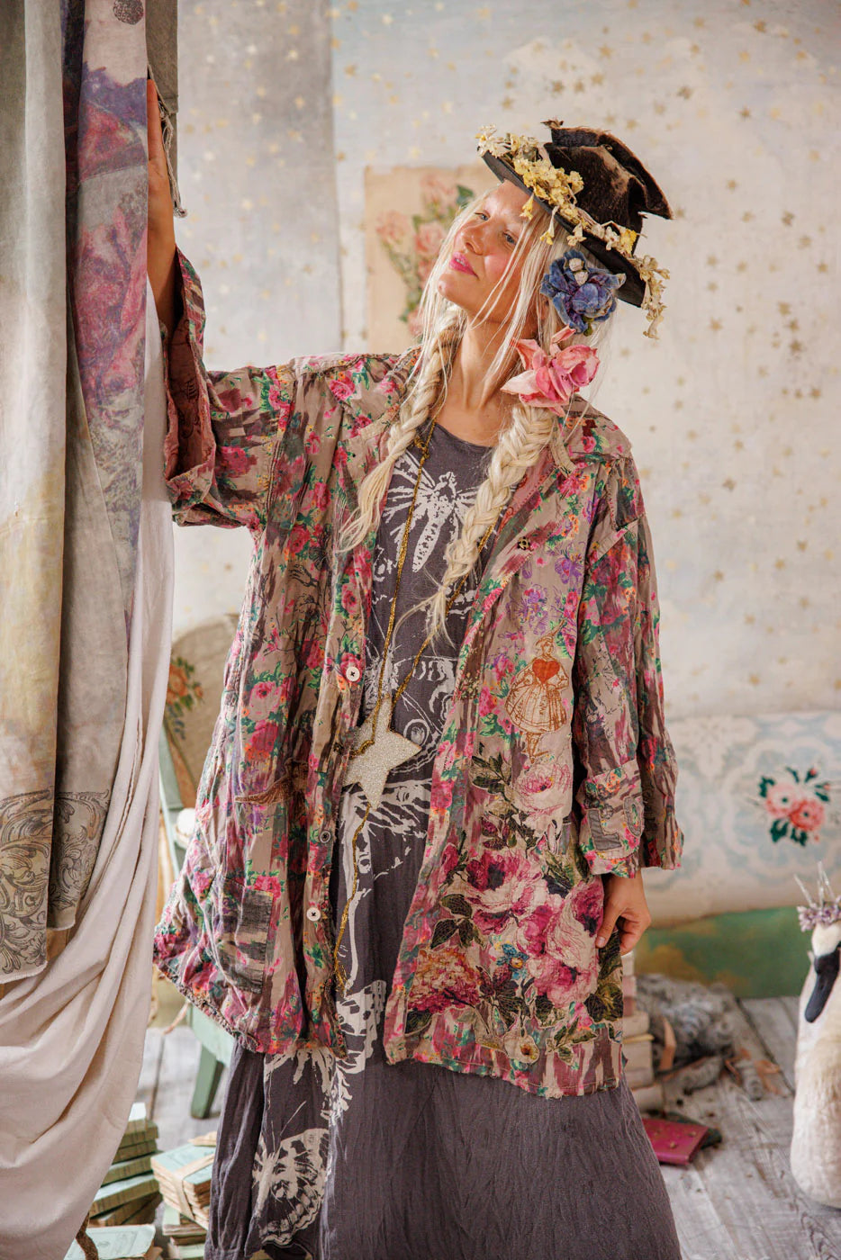 Appliqué Cyrene Coat 1122 - Magnolia Pearl