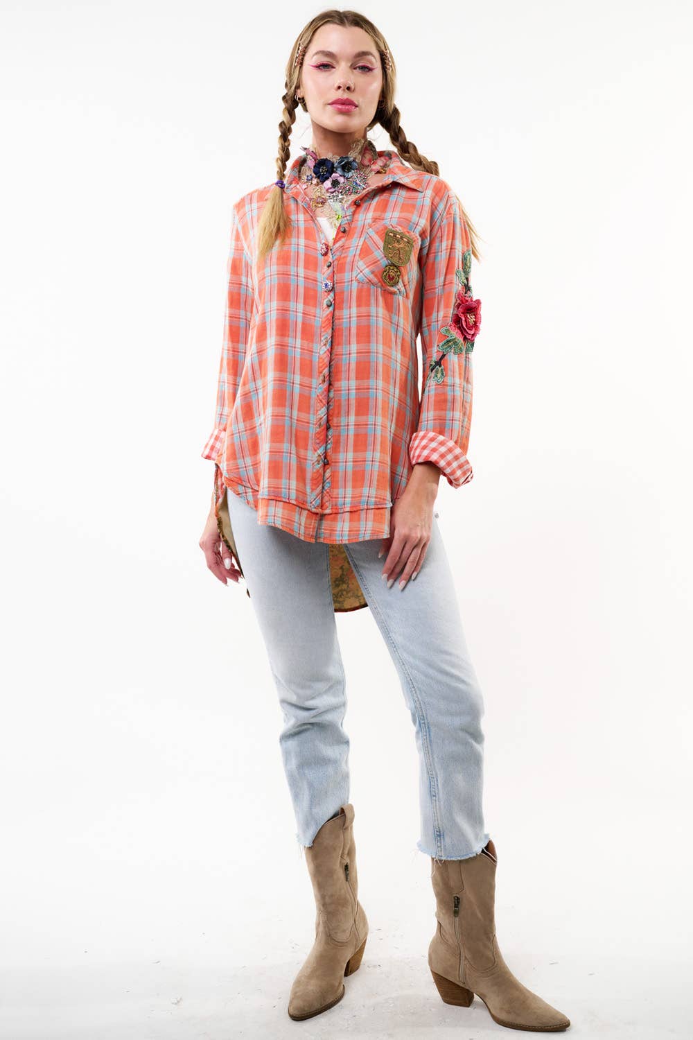 Ellie Plaid Shirt: M