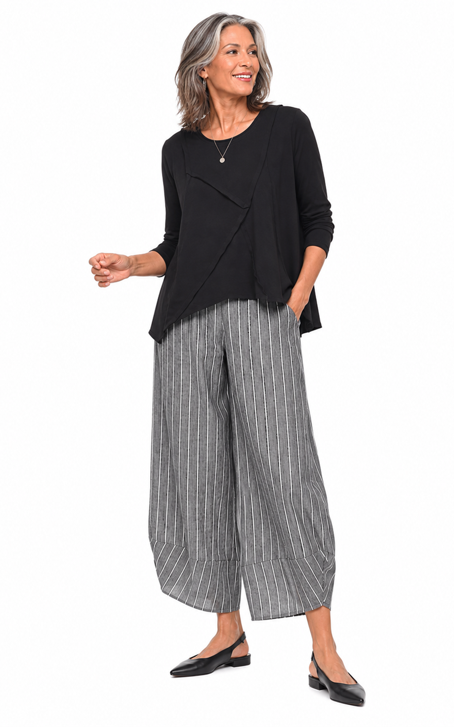 CV323 Ariana Pant in Piccadilly Stripe*: L