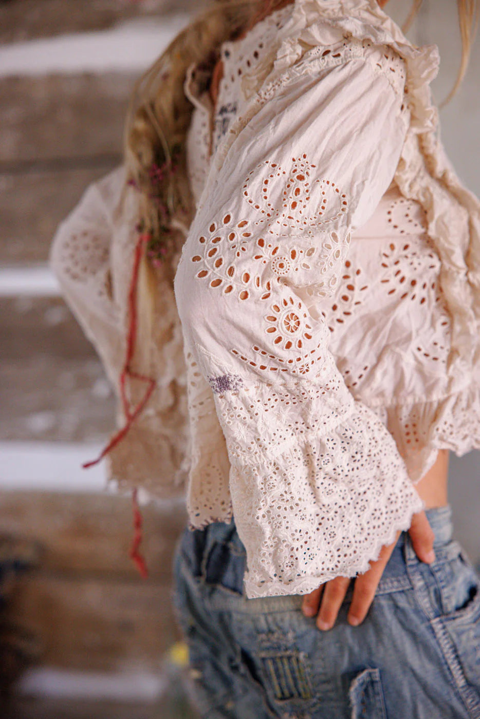 Hermione Eyelet Blouse 2194 - Magnolia Pearl