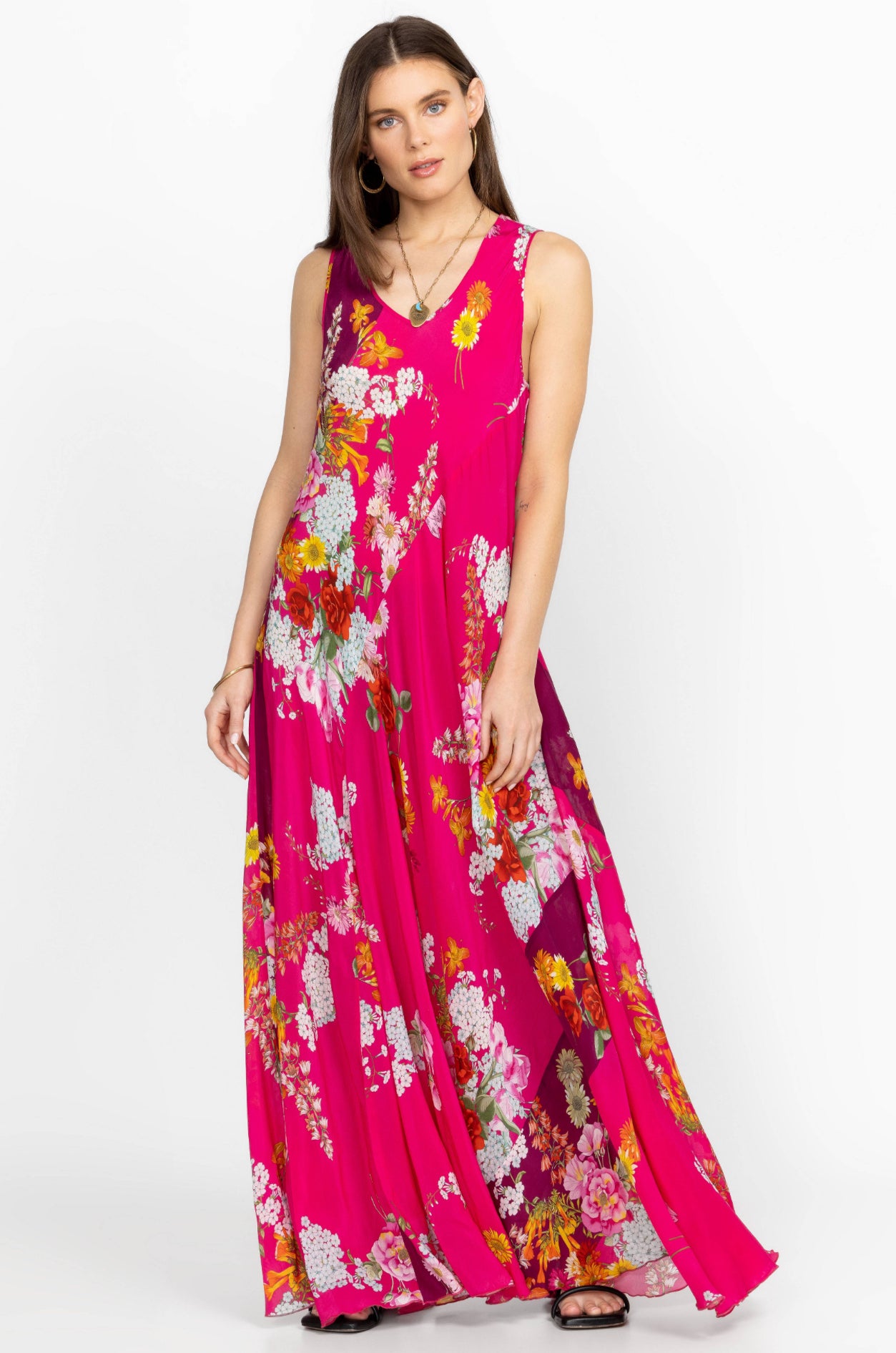 Golden Bouquet Bias Dress C36423B3 - Johnny Was Alice Becker Inc Golden Bouquet Bias Dress C36423B3 - Johnny Was Alice Becker Inc