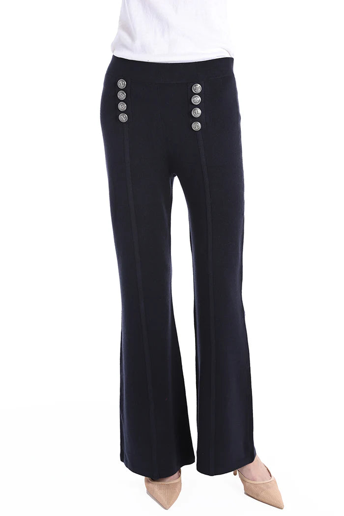 Cotton Blend Wide Leg Sailor Pant 8513 - Minnie Rose