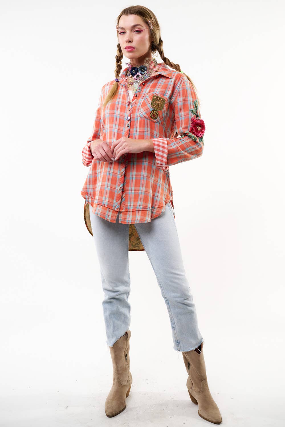 Ellie Plaid Shirt: M