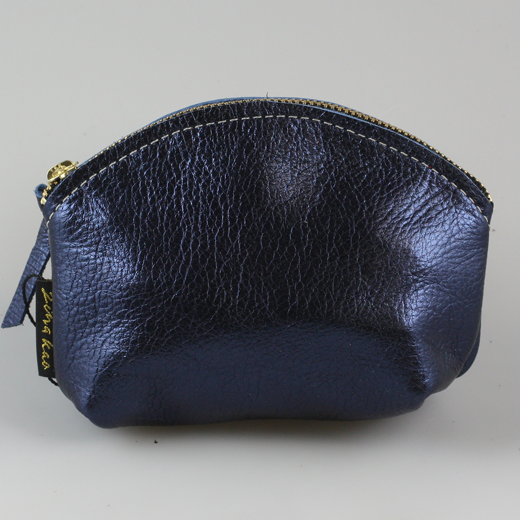 The Metallic Simon Makeup Clutch: Gunmetal