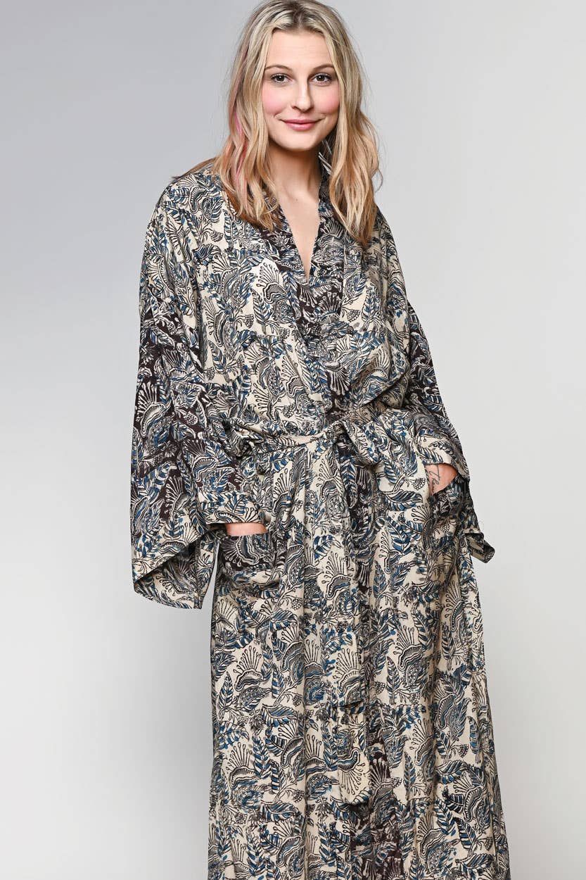 Kalamkari Kimono Robes - Sevya Handmade
