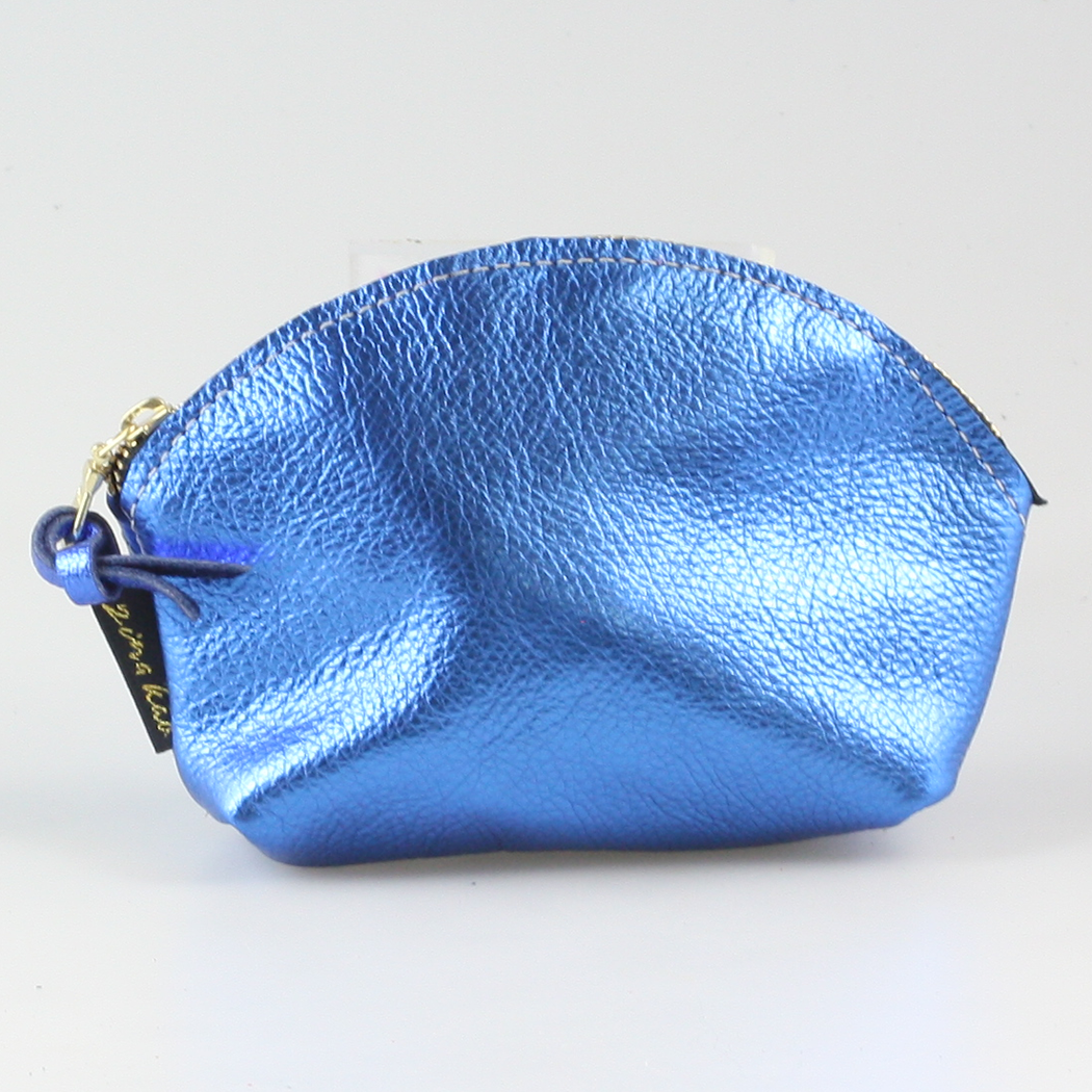 The Metallic Simon Makeup Clutch: Gunmetal
