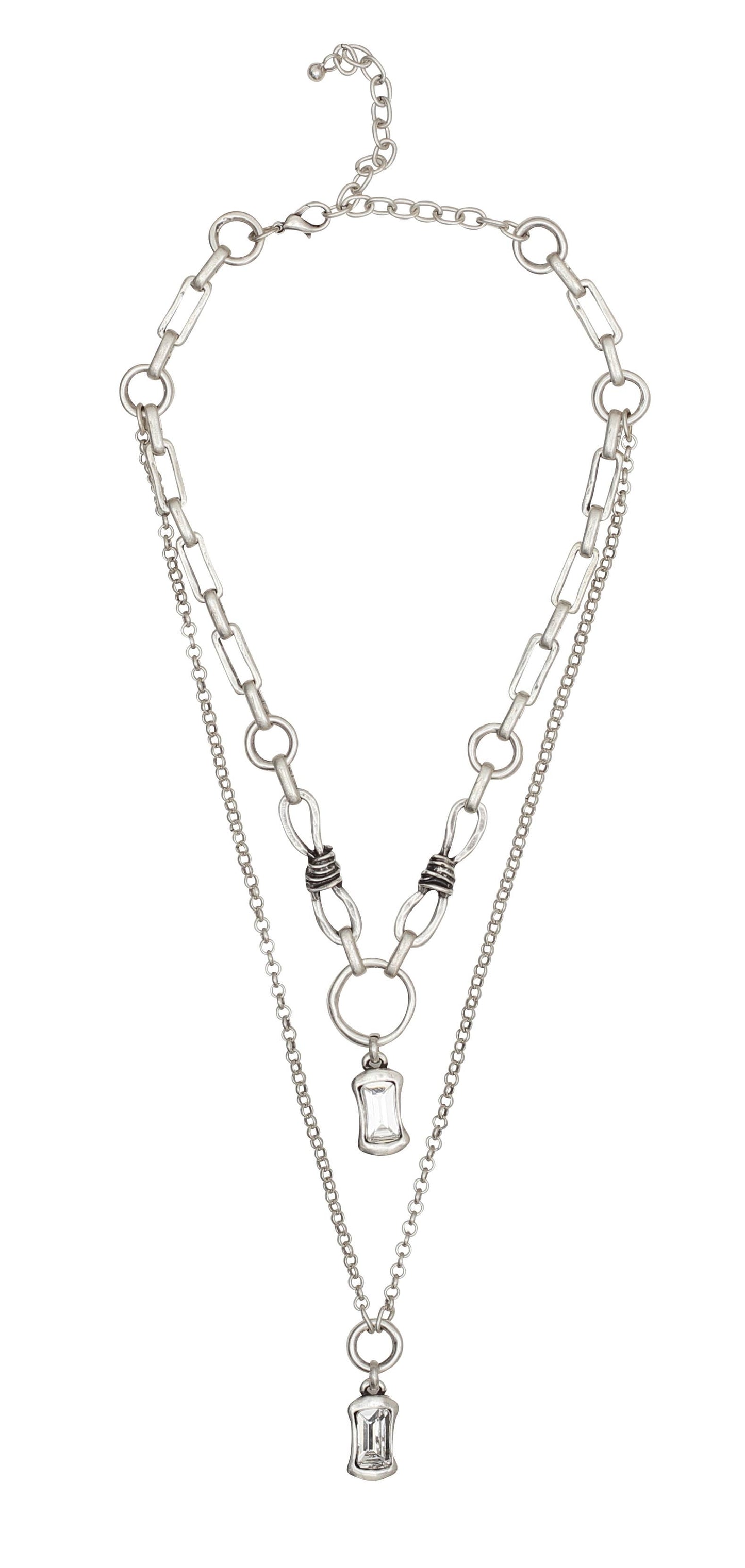 Handmade Melancholy Pewter Necklace - NN3521