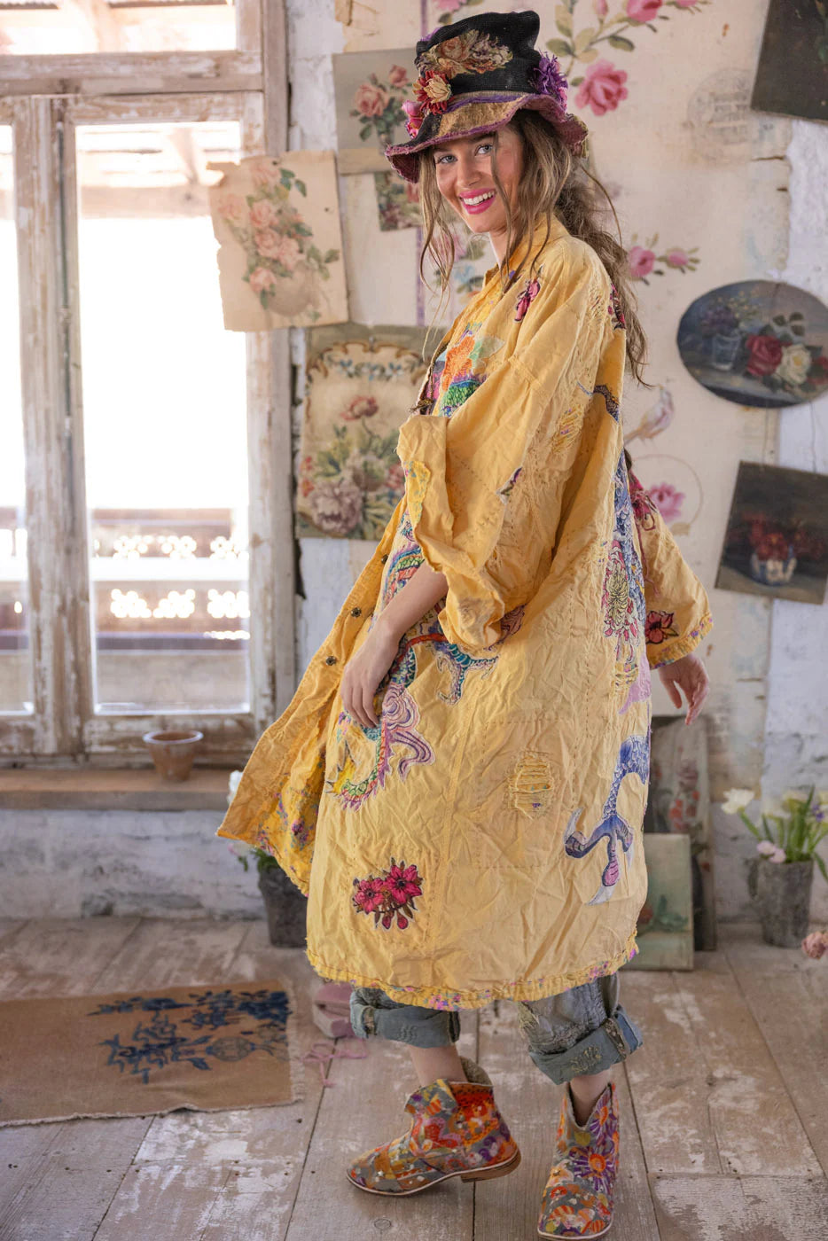 Dragon Romani Kimono 1163 - Magnolia Pearl