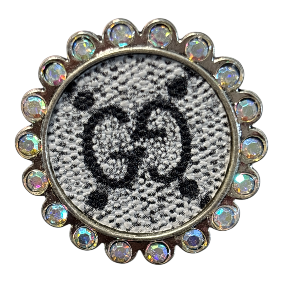Silver AB Rhinestone Rings: 25mm