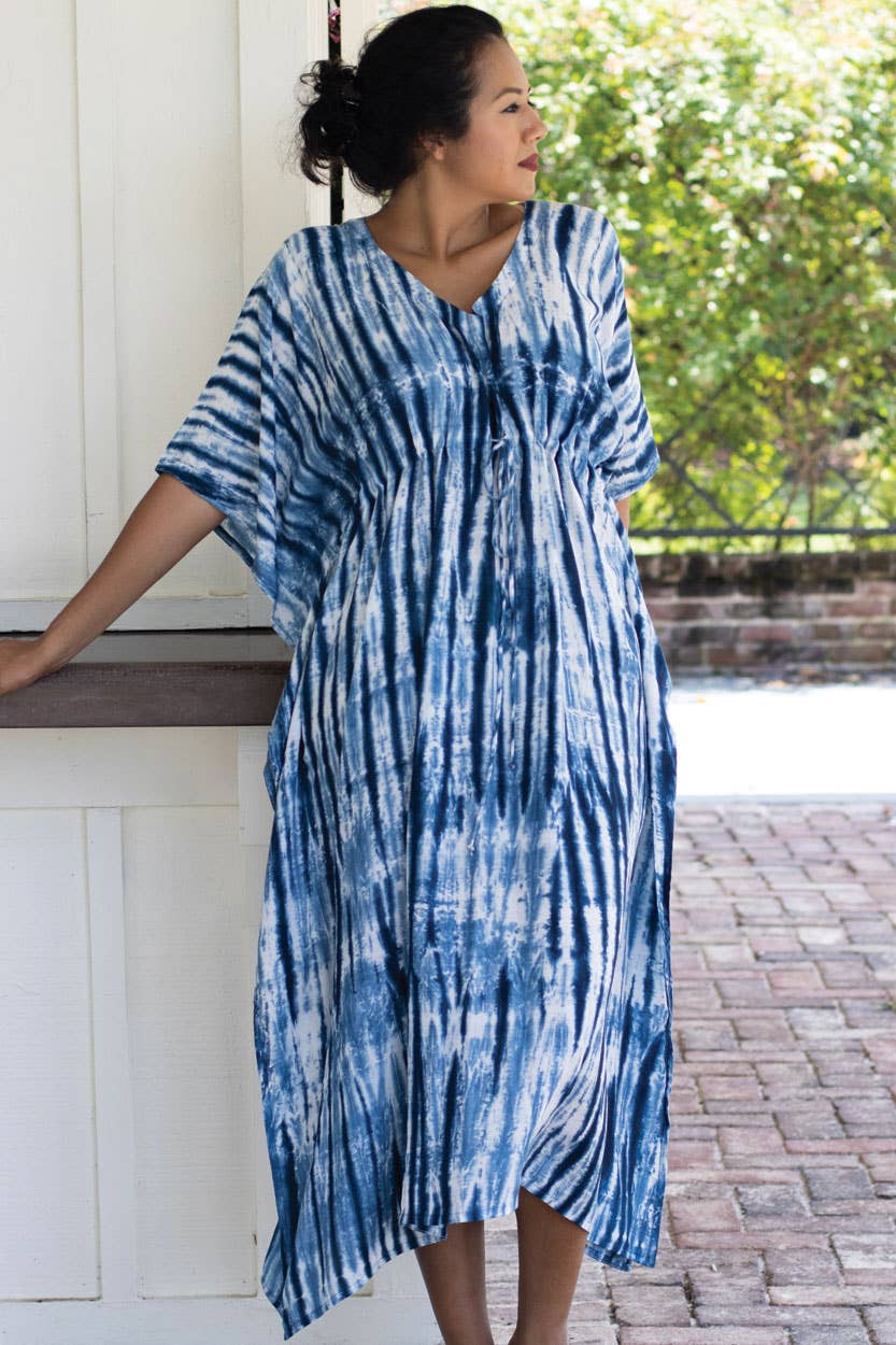 Shibori Caftans - Sevya Handmade