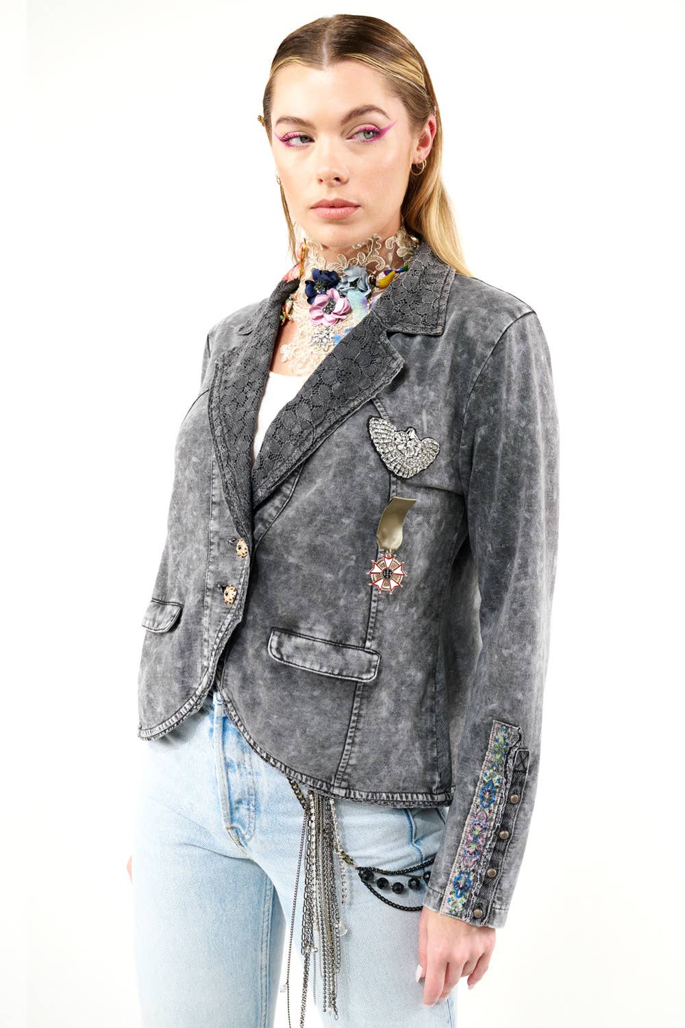 Colonel French Terry Knitted Jacket - Blazer : Charcoal / M