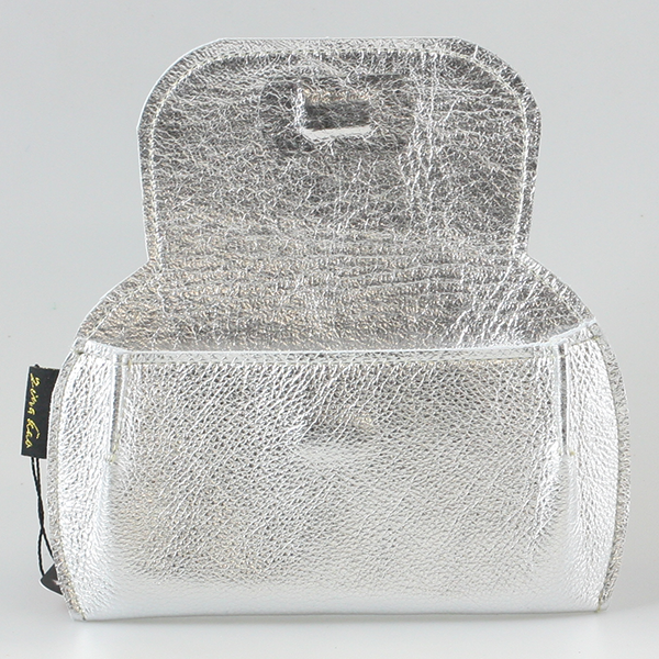 The Marla Sunglass Case: Metallics!: Silver Inside / Sapphire Outside