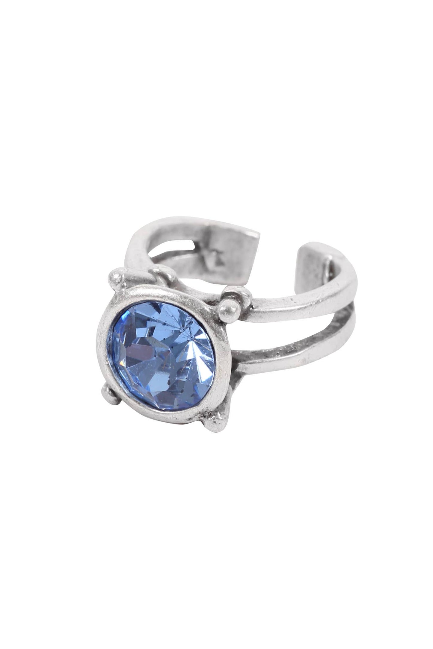Handmade Crystal Brass Ring - 6838
