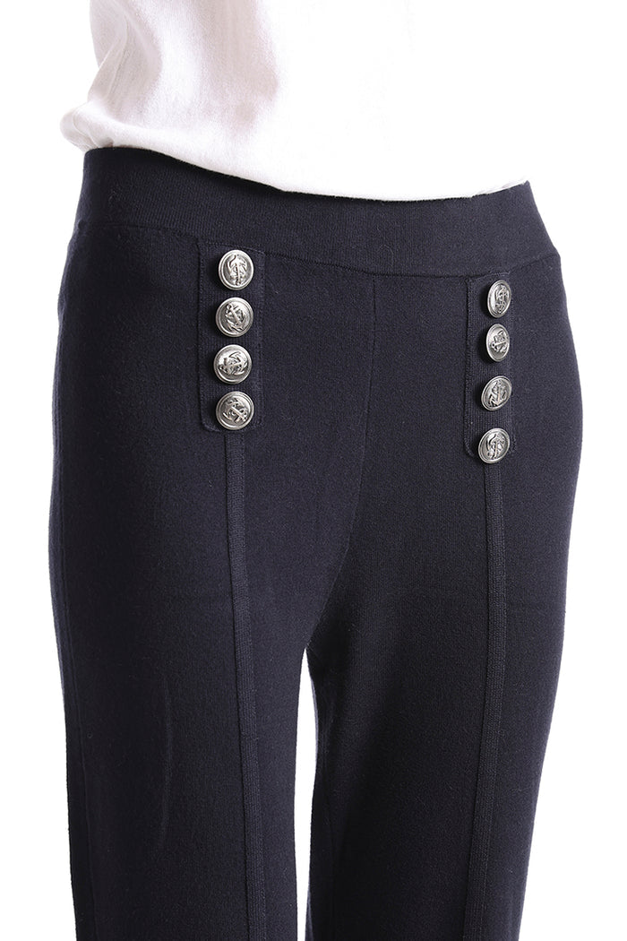 Cotton Blend Wide Leg Sailor Pant 8513 - Minnie Rose