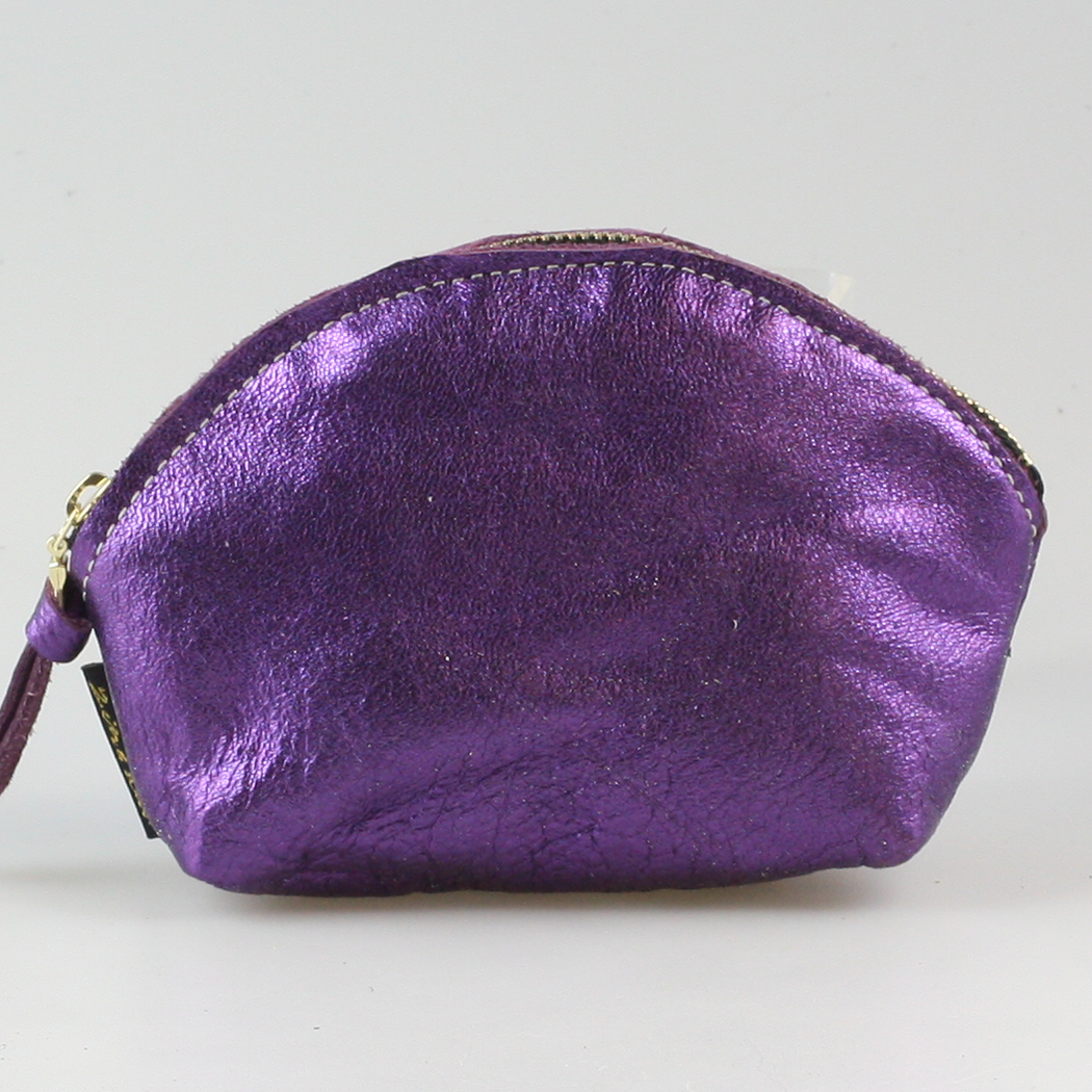The Metallic Simon Makeup Clutch: Gunmetal