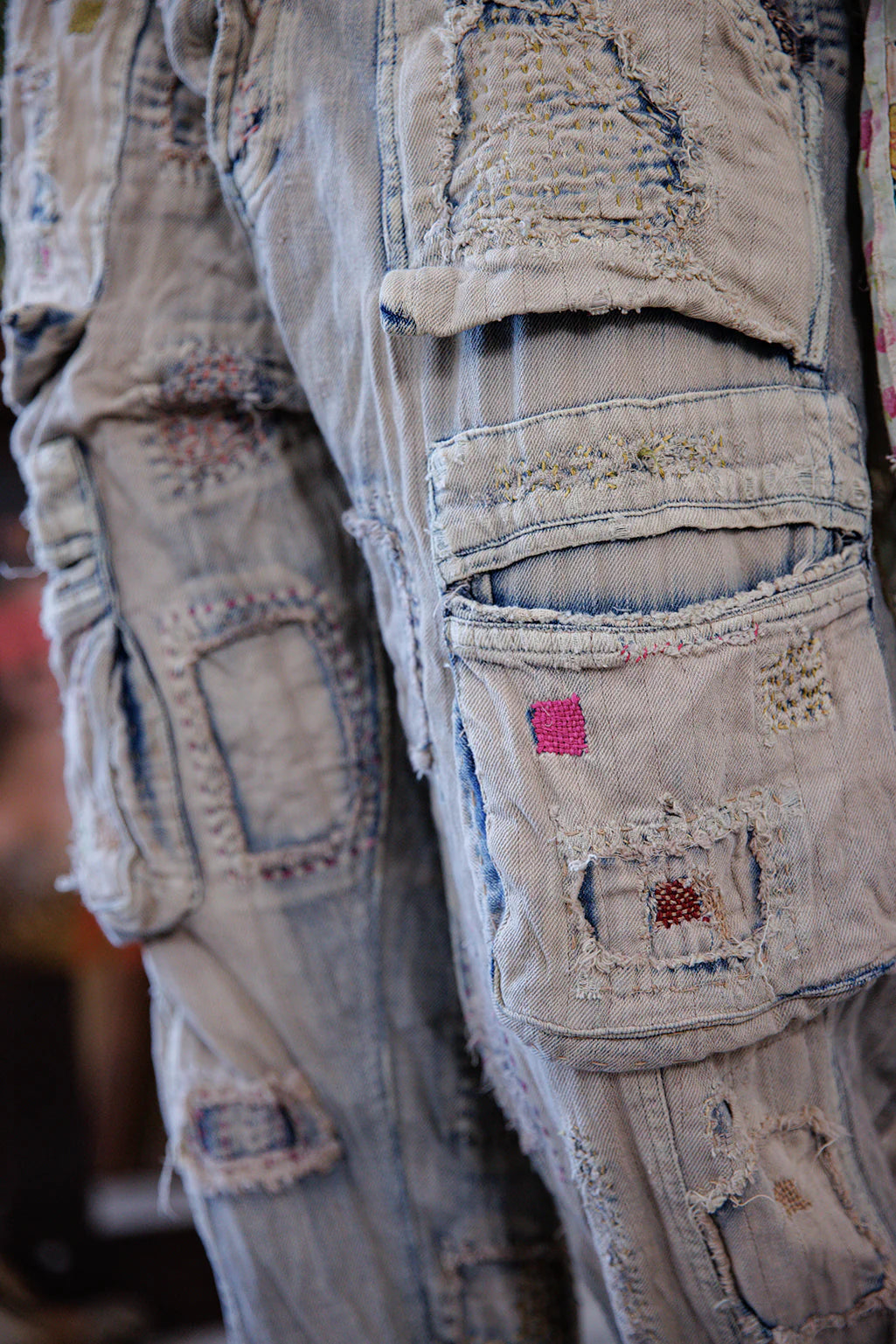 Quilted Tatum Cargo Denims 819 - Magnolia Pearl