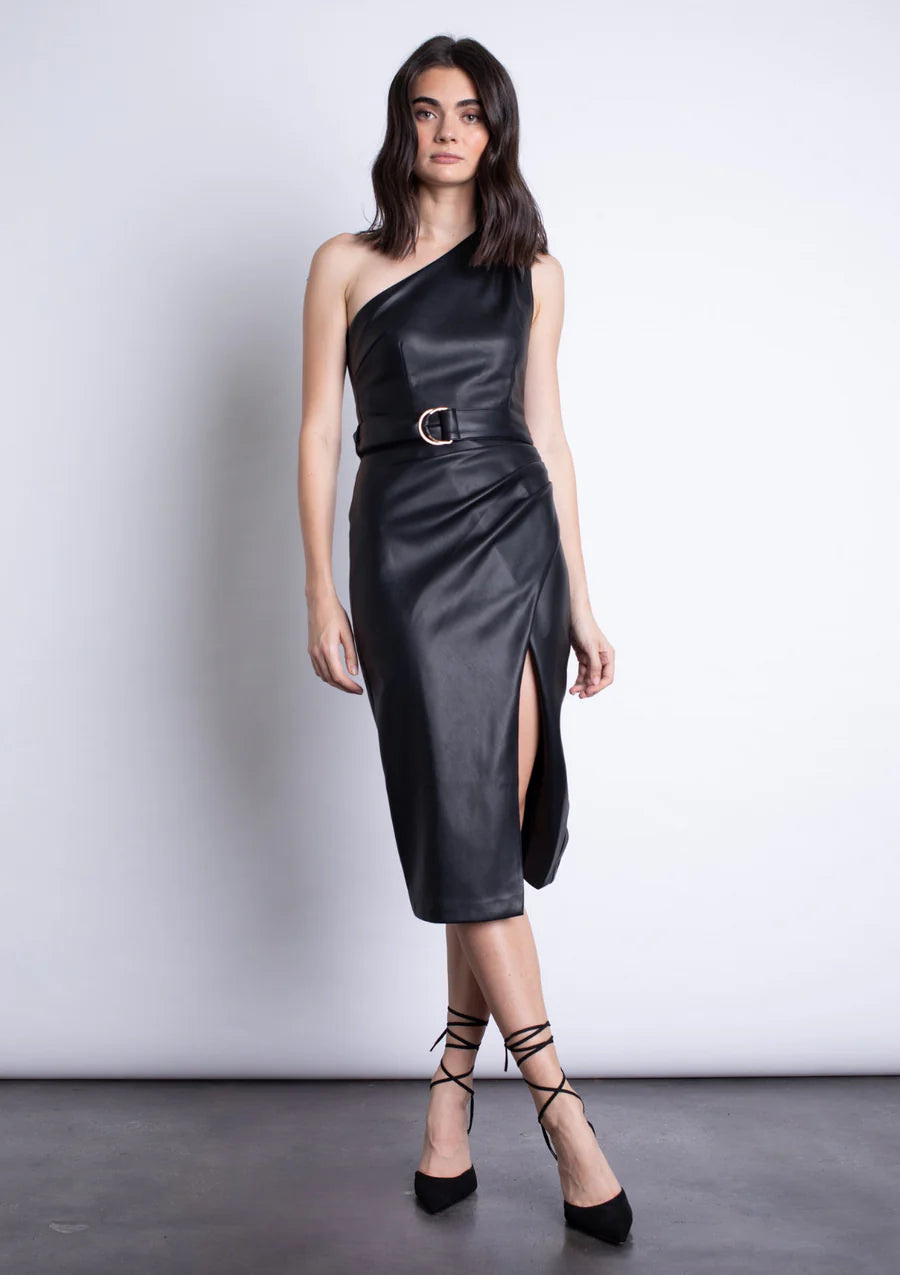 Candelaria Midi Vegan Leather Dress 5972 - Karina Grimaldi Alice Becker Inc Candelaria Midi Vegan Leather Dress 5972 - Karina Grimaldi Alice Becker Inc