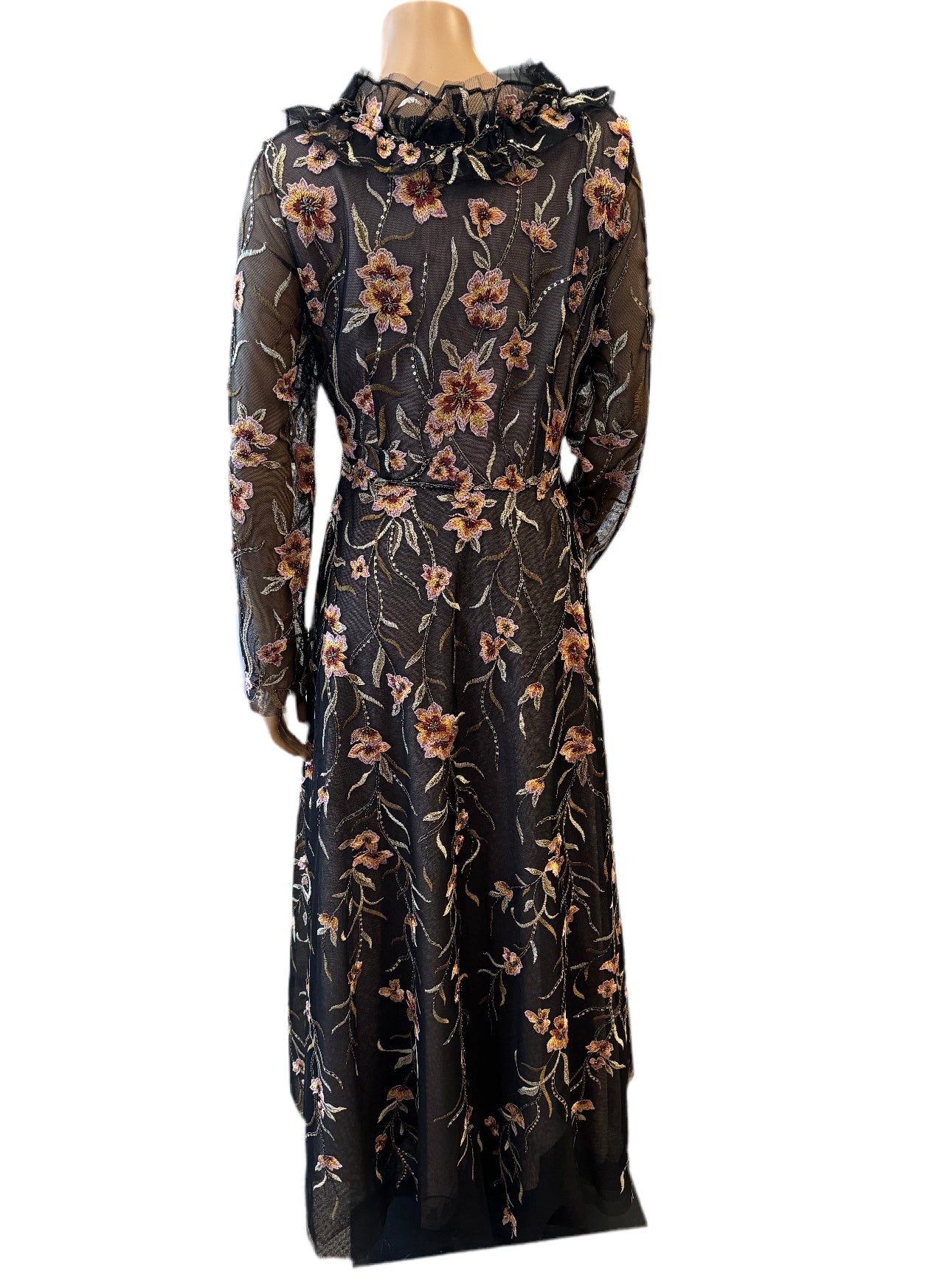 V Neck Long Sleeve Dress 5342 - Olvi’s