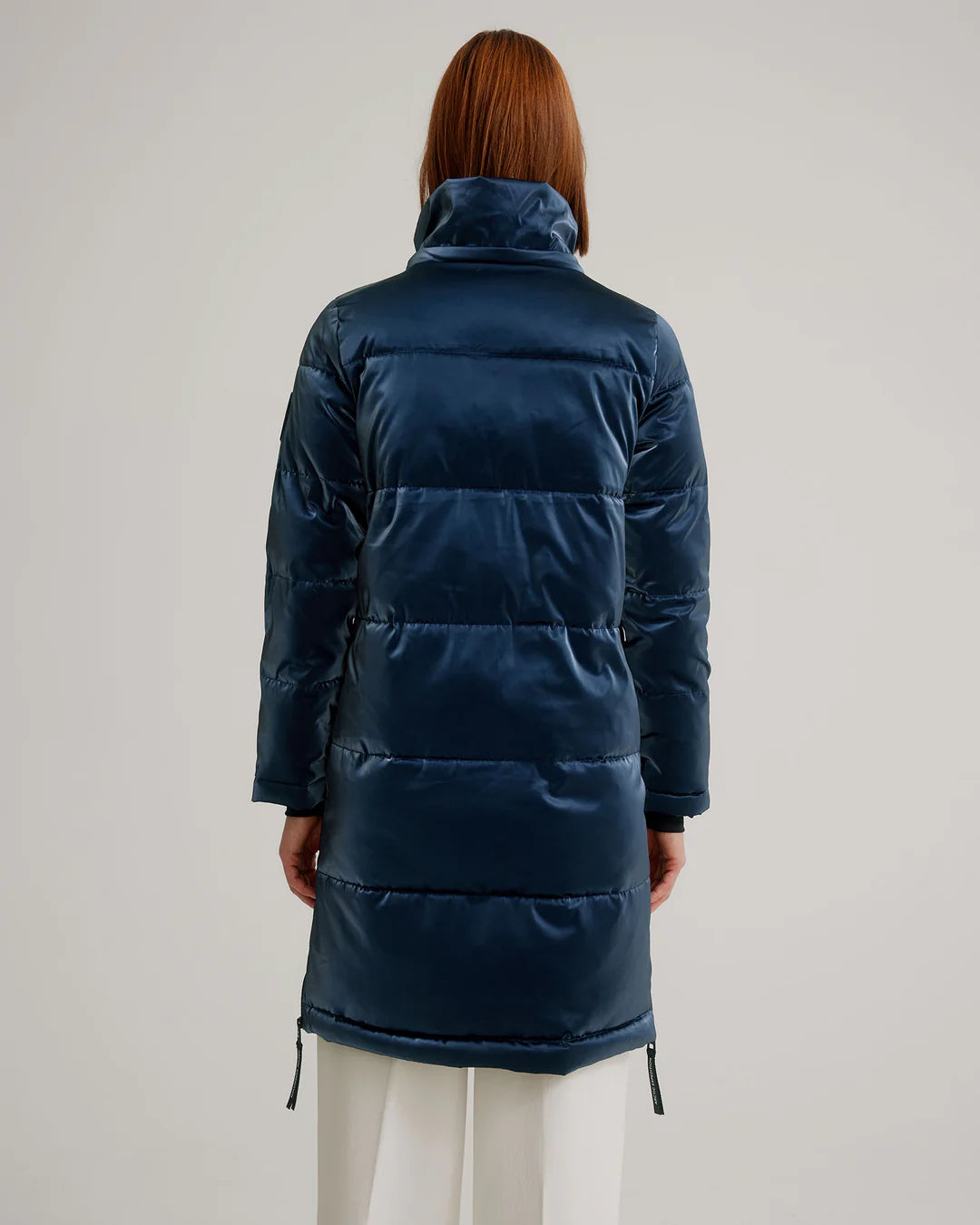Iridescent Mid-Length Puffer Jacket K5287R-408 - Nikki Jones