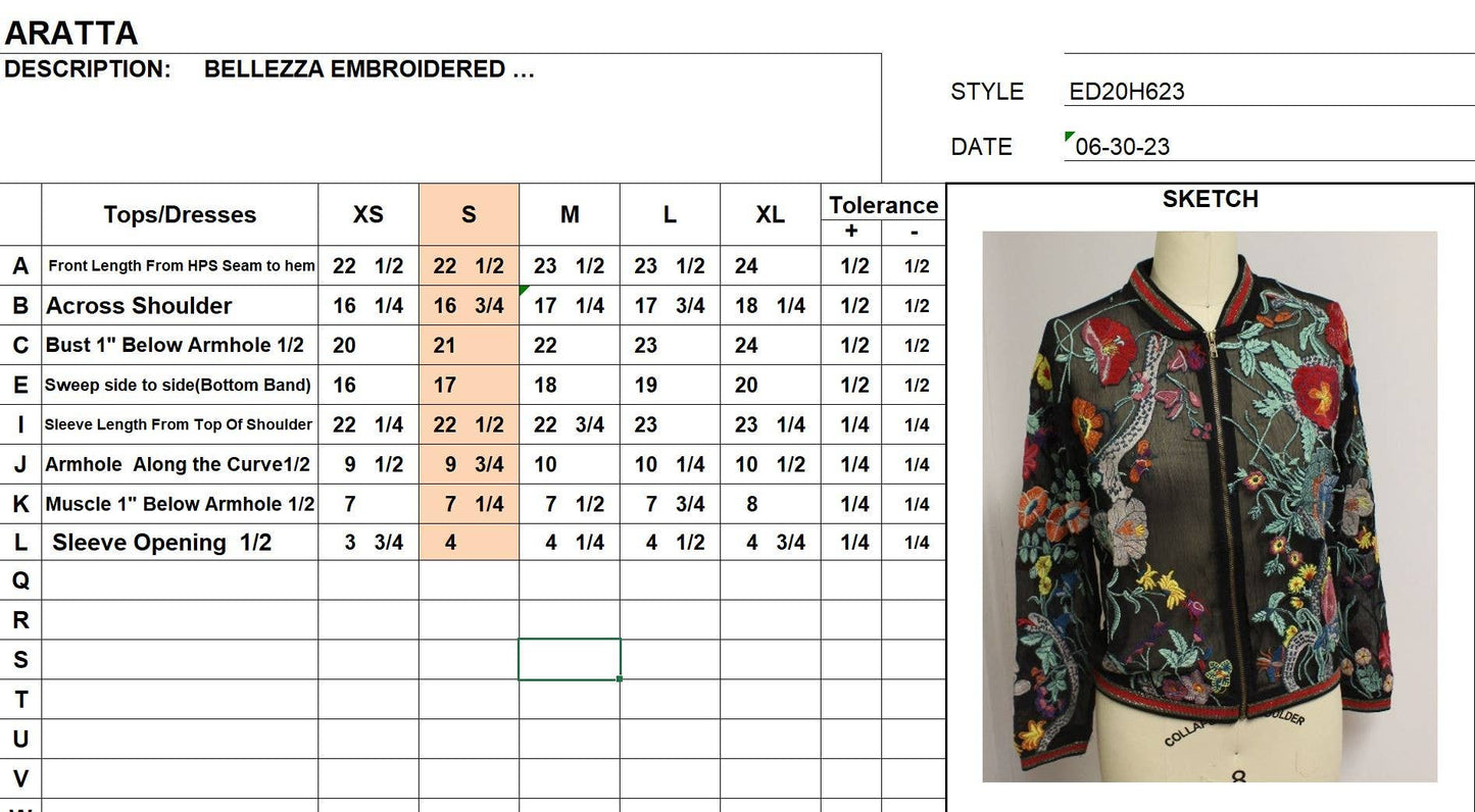 Bellezza Embroidered Jacket - Aratta