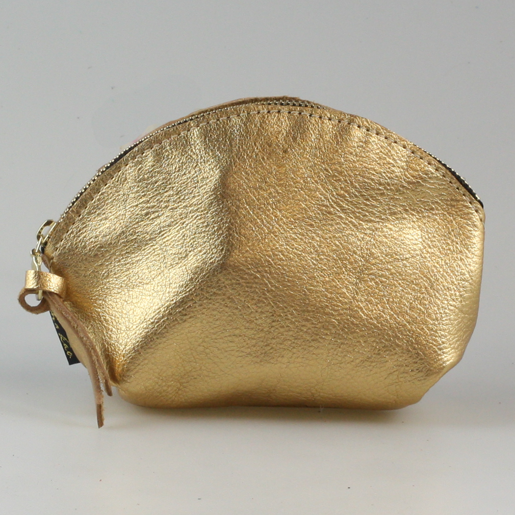 The Metallic Simon Makeup Clutch: Gunmetal