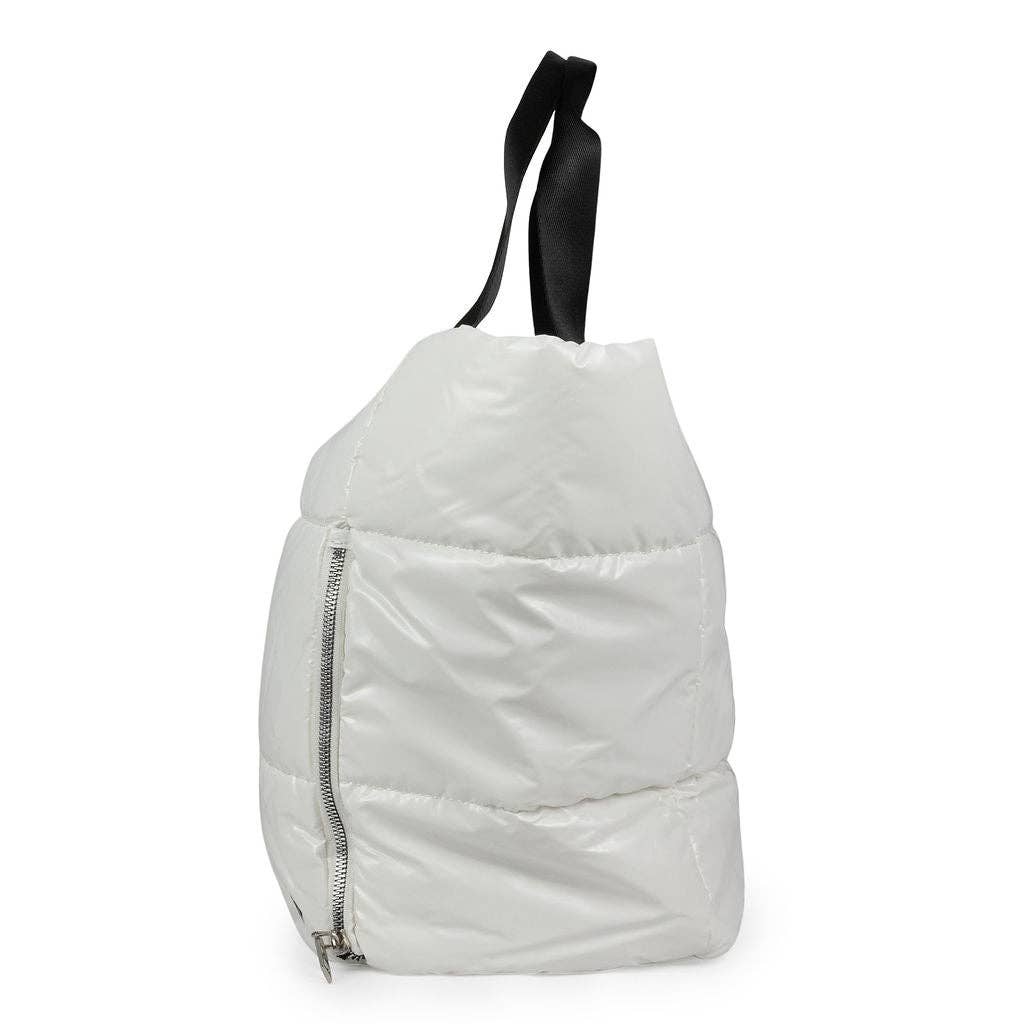 Panorama Puffer Large Tote - White
