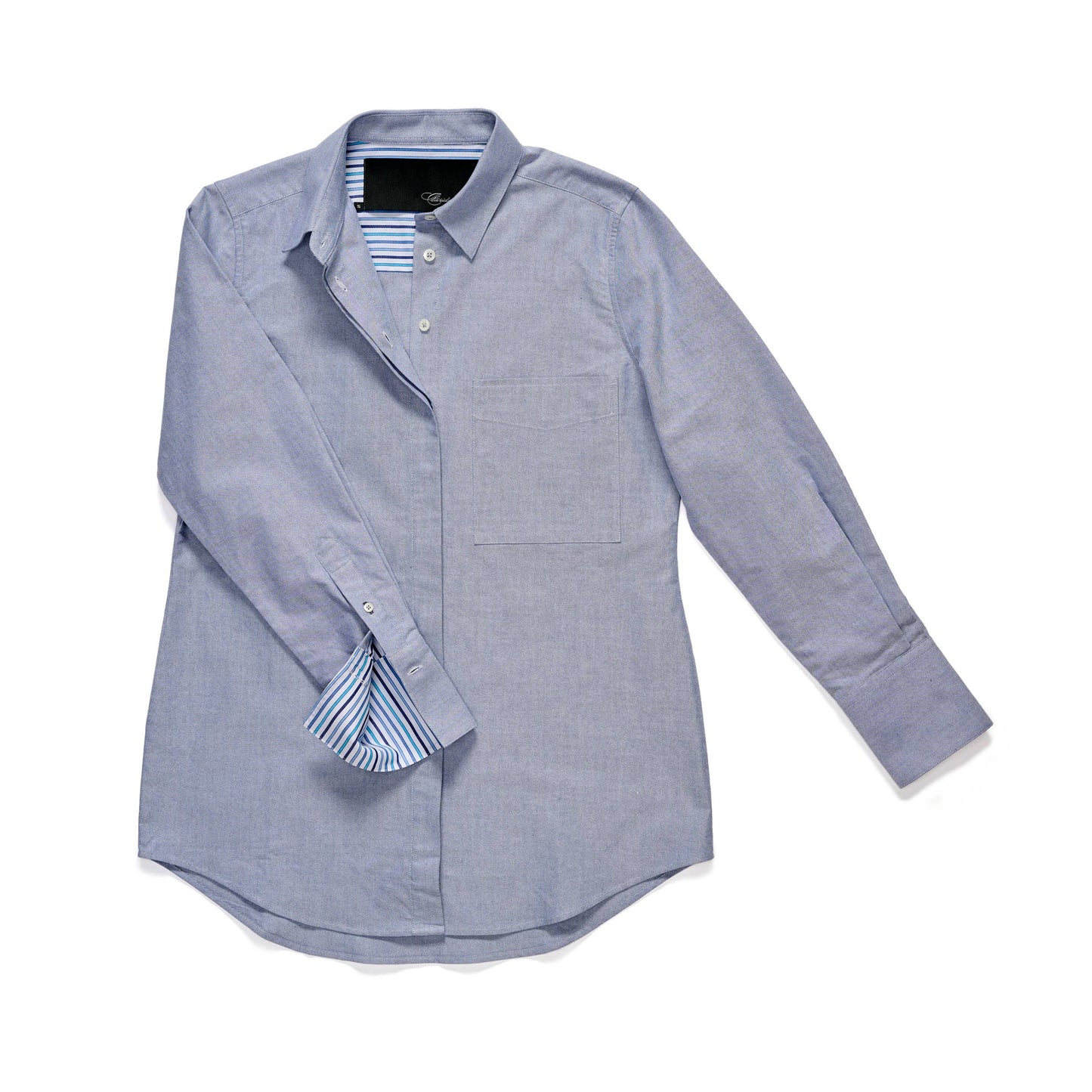 The Modified Boyfriend Shirt in Cadet Blue Oxford: 2XL