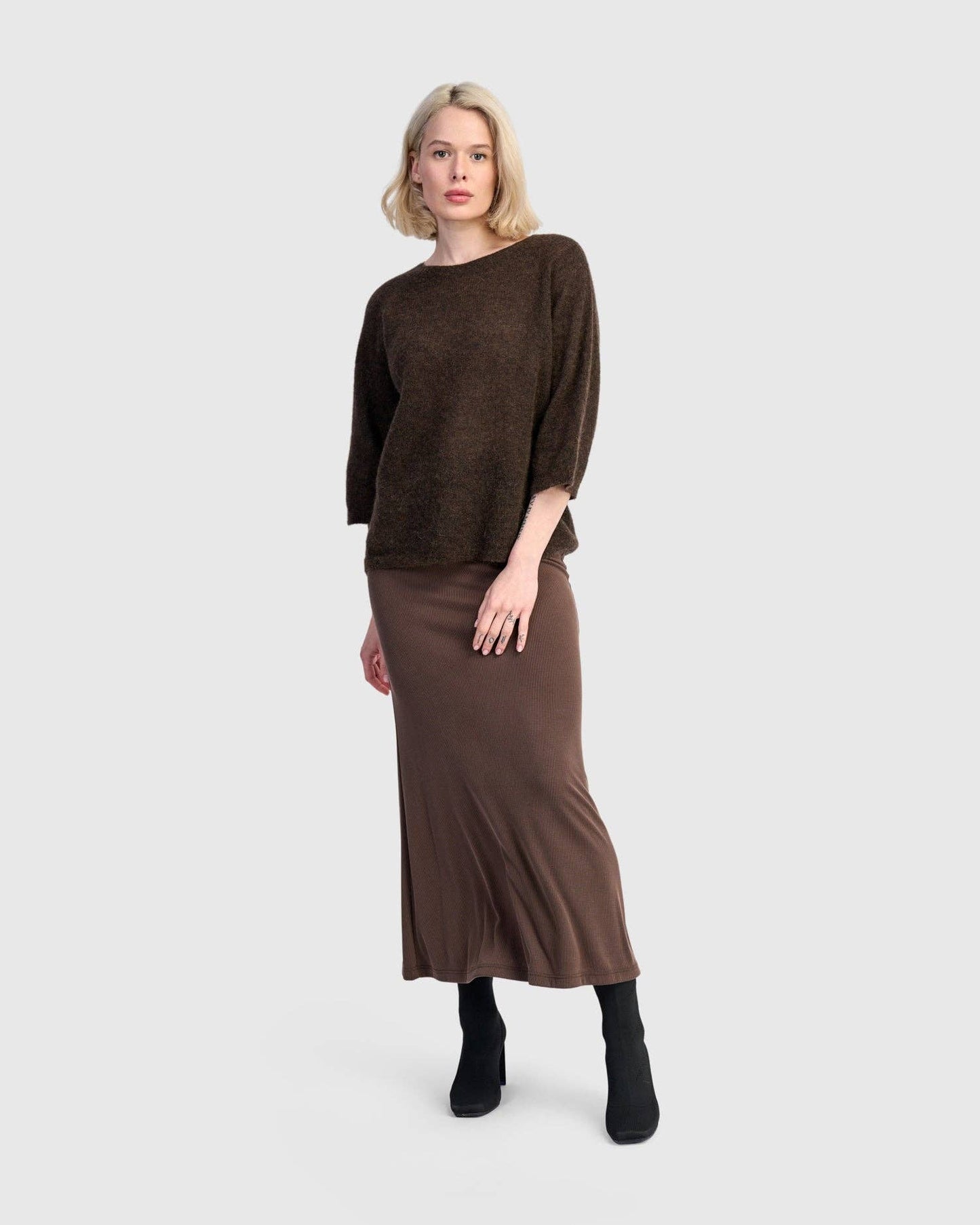 Core Pullover Sweater, Coffee: Coffee / L (US 14-16)