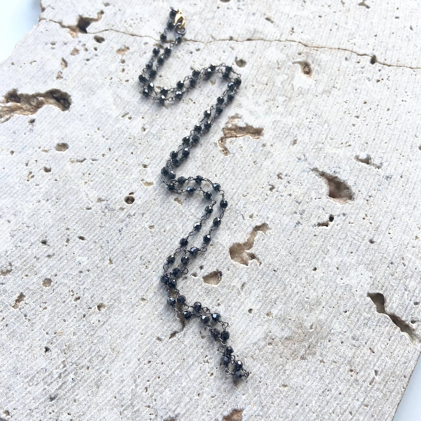 Eye heart trendy boutique necklace layering salon jewelry: 19” / Black crystal heart