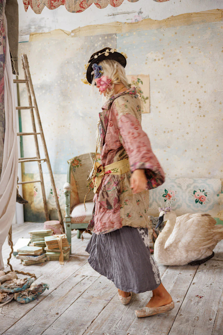 Appliqué Cyrene Coat 1122 - Magnolia Pearl