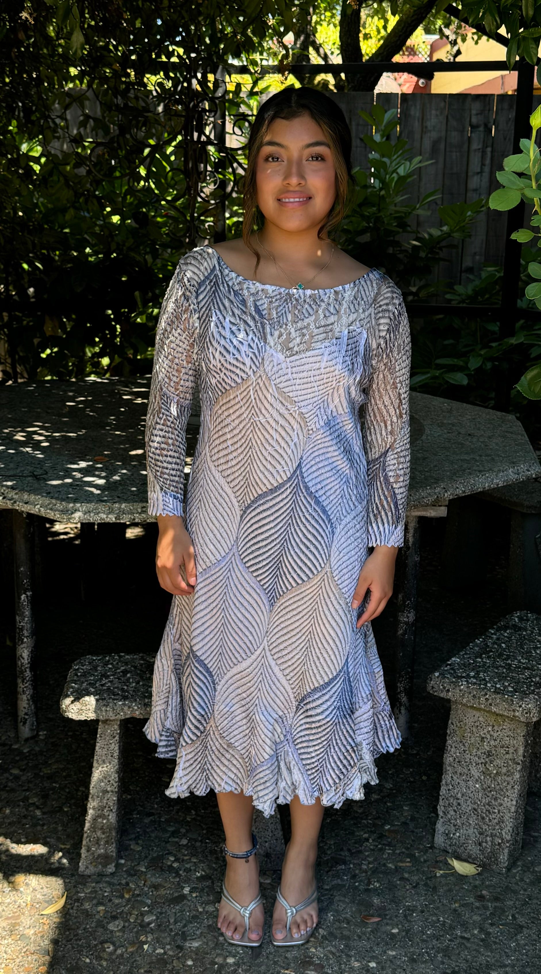 Long Sleeve Midi Dress CLN4441 - KOMAROV Long Sleeve Midi Dress CLN4441 - KOMAROV