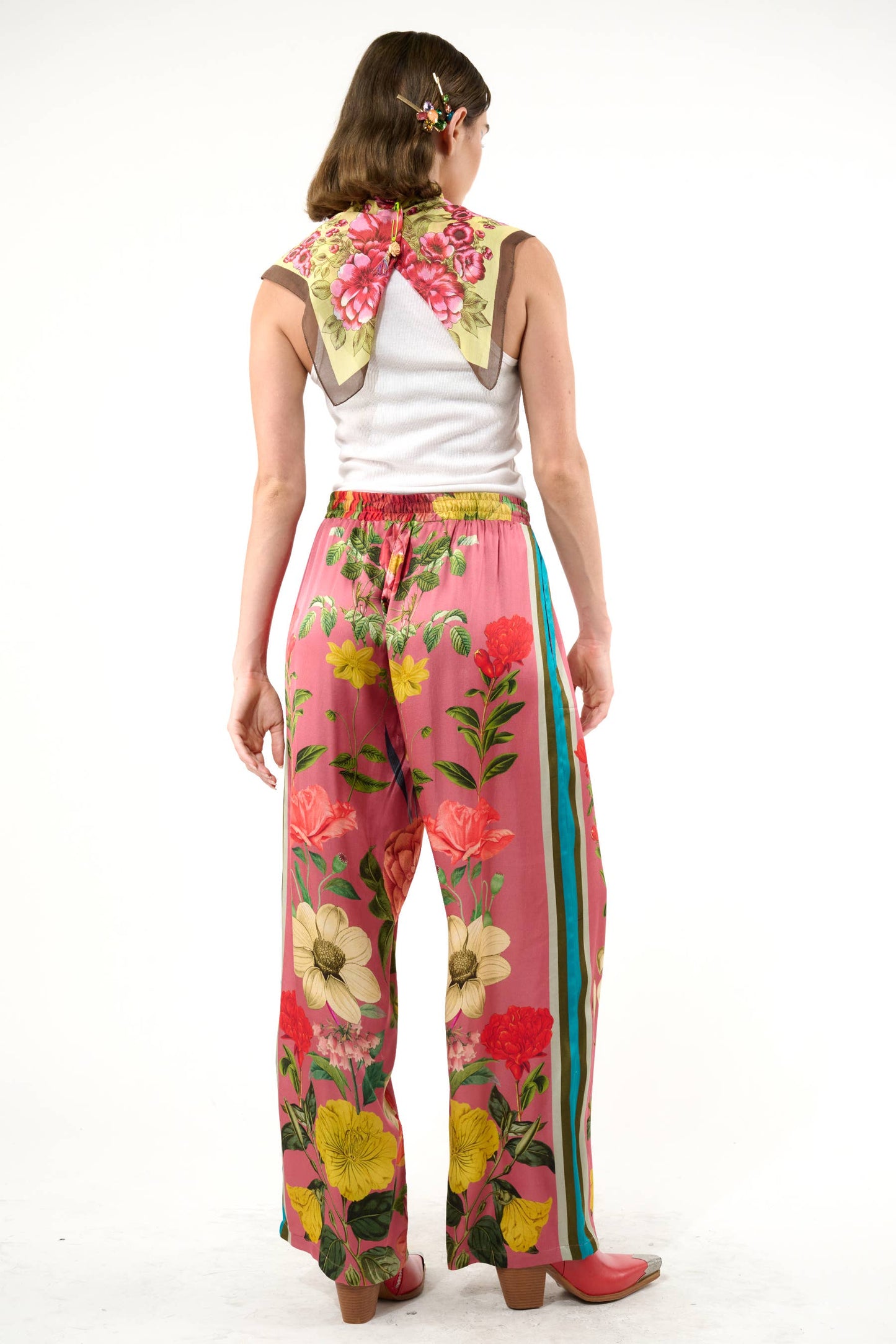My Valentine Pants: Dusty Rose Floral / S