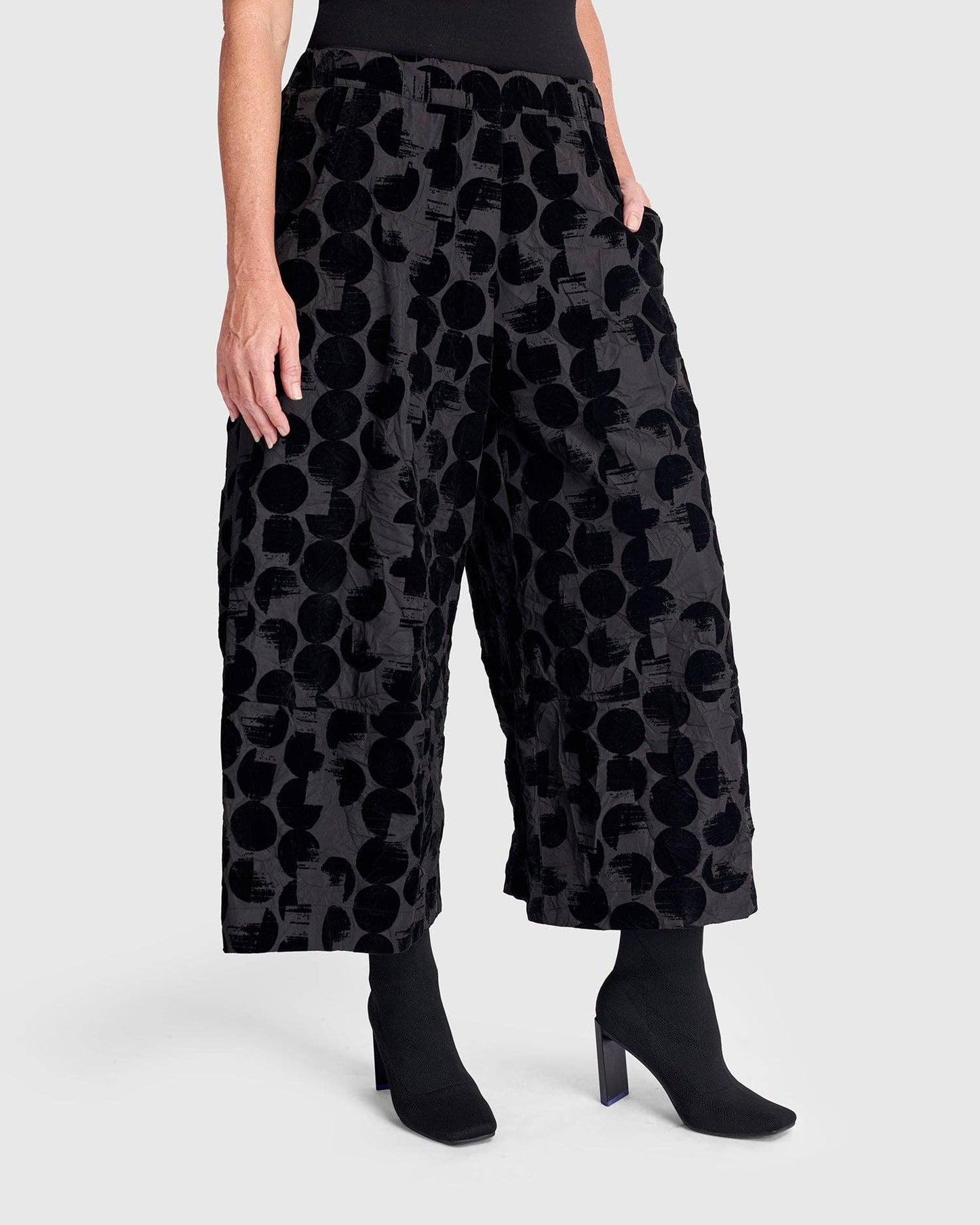 Hematite Wide Leg Pants, Crescent: Crescent / 2 (US 8-10)
