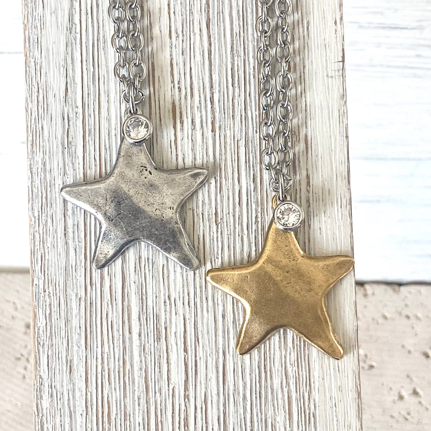 Star necklace celestial jewelry non tarnishing : Mixed metals