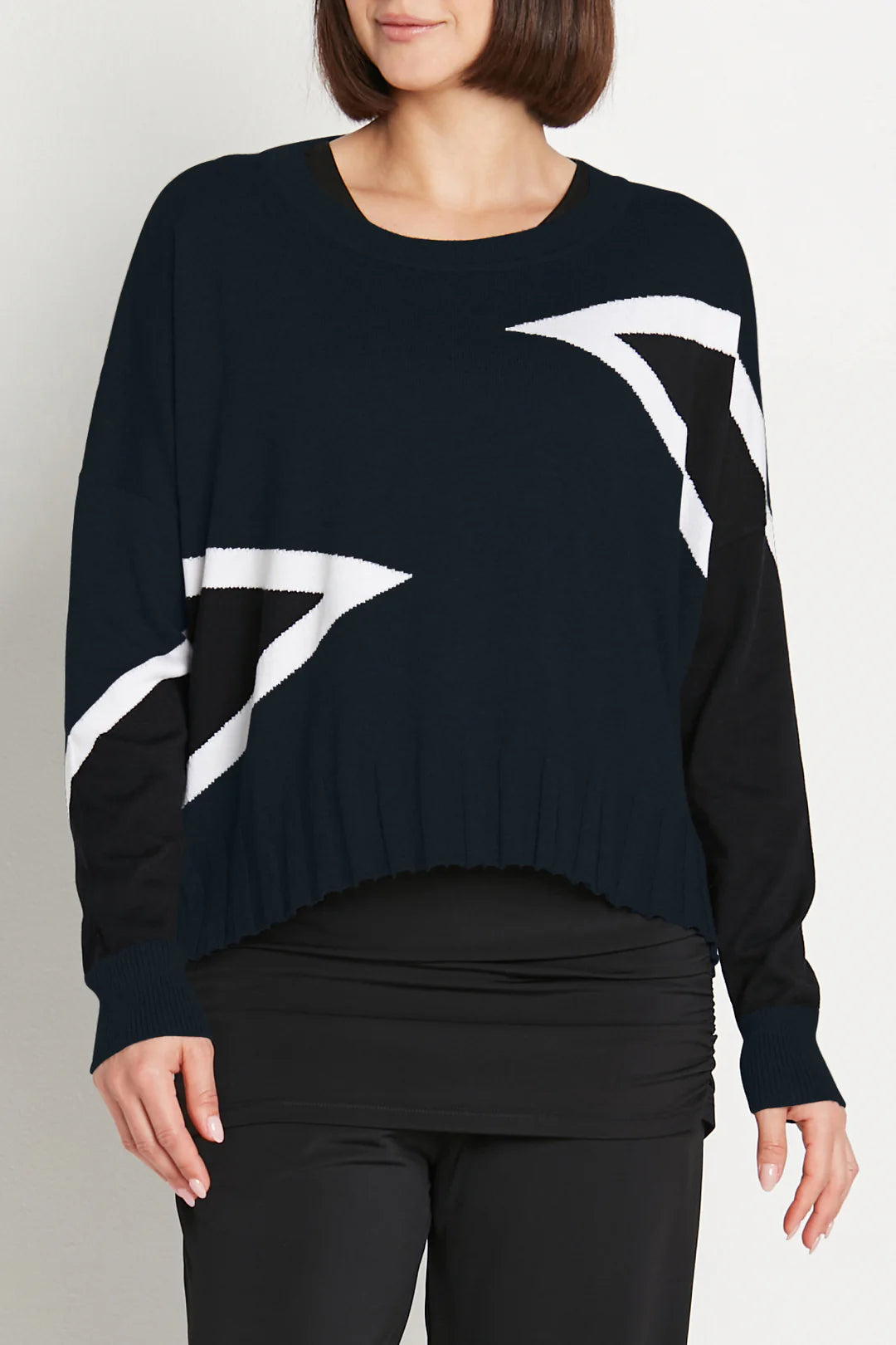Pima Cotton Mini Triangle Crewneck Sweater 233K - Planet