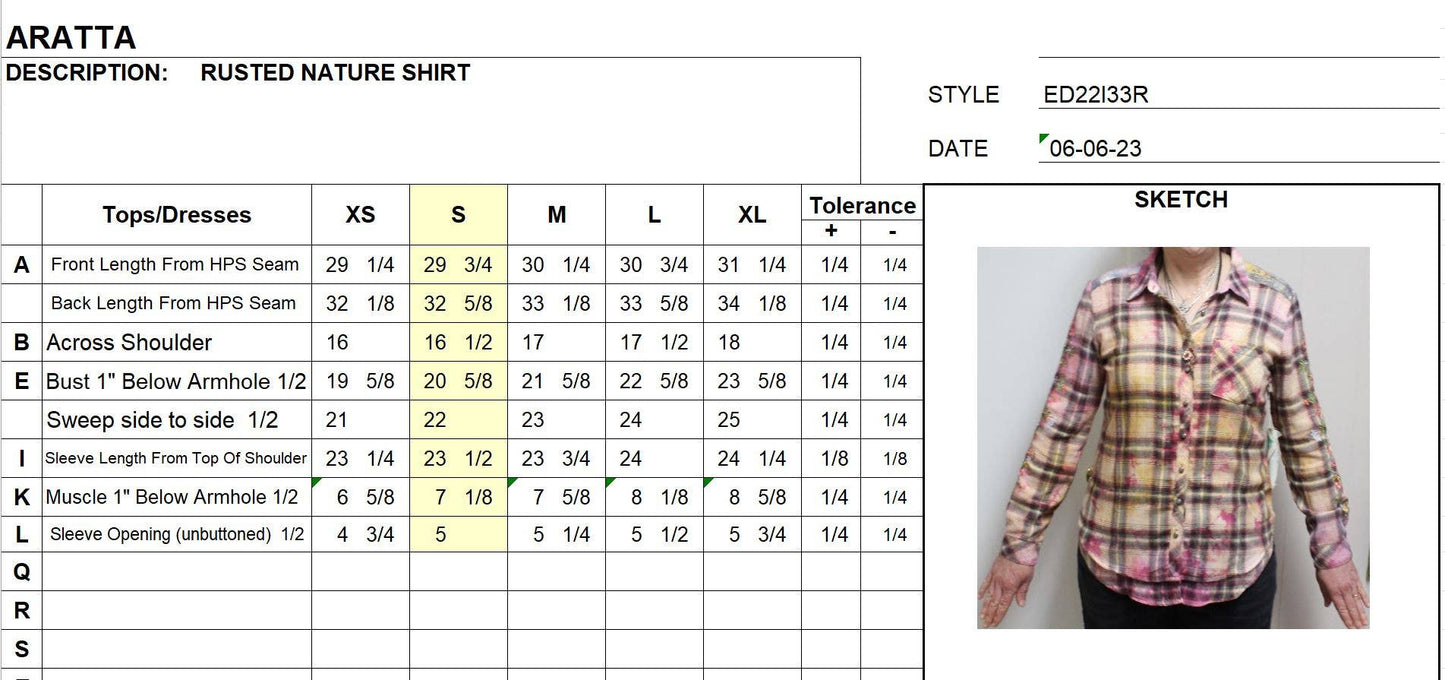 Ellie Plaid Shirt: M