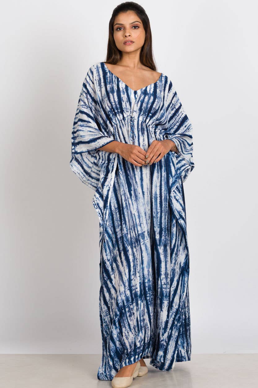 Shibori Caftans - Sevya Handmade