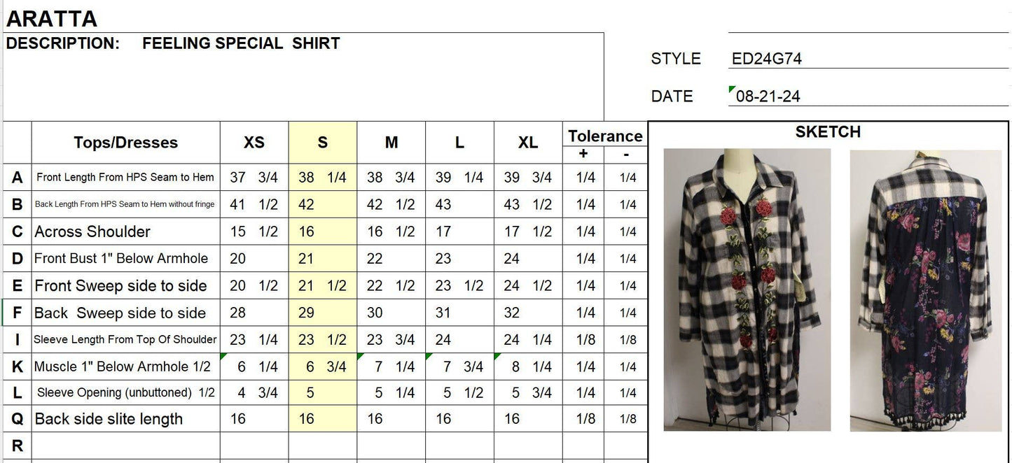 Feeling Special Shirt-Dress: Black/white / L