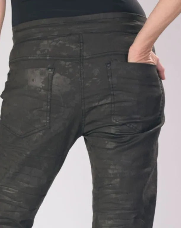 Floral Iconic Stretch Jeans AP515C - Alembika