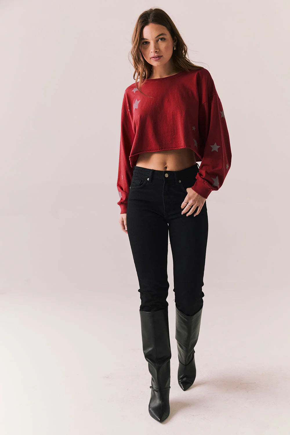 Distressed Stars Pullover CW9818 - CHASER