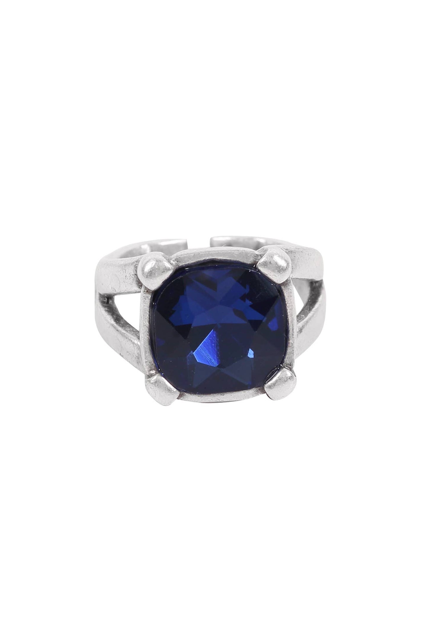 Handmade Crystal Brass Ring - 6842