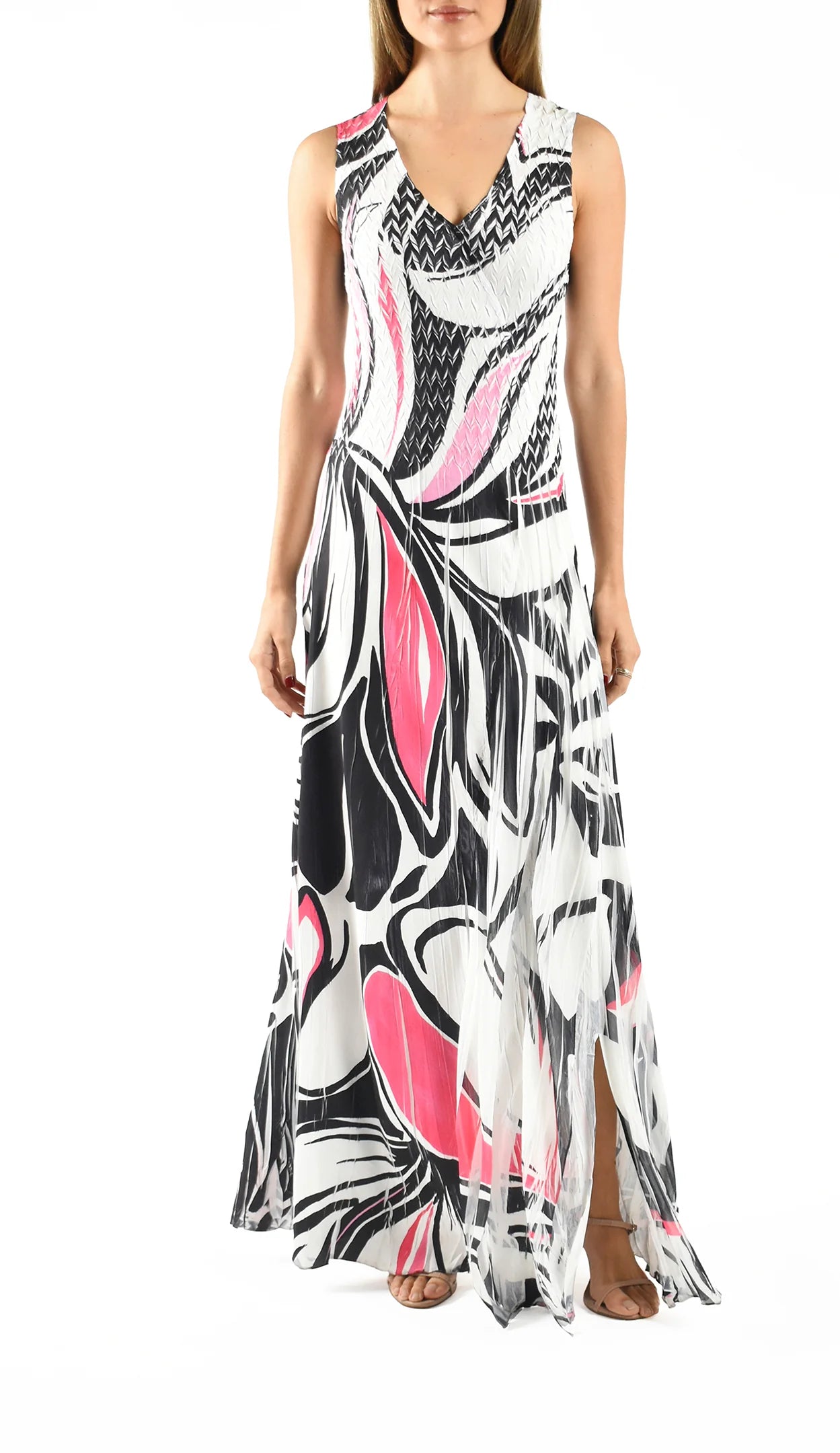 Sleeveless V-Neck Dress PCH20482 - KOMAROV