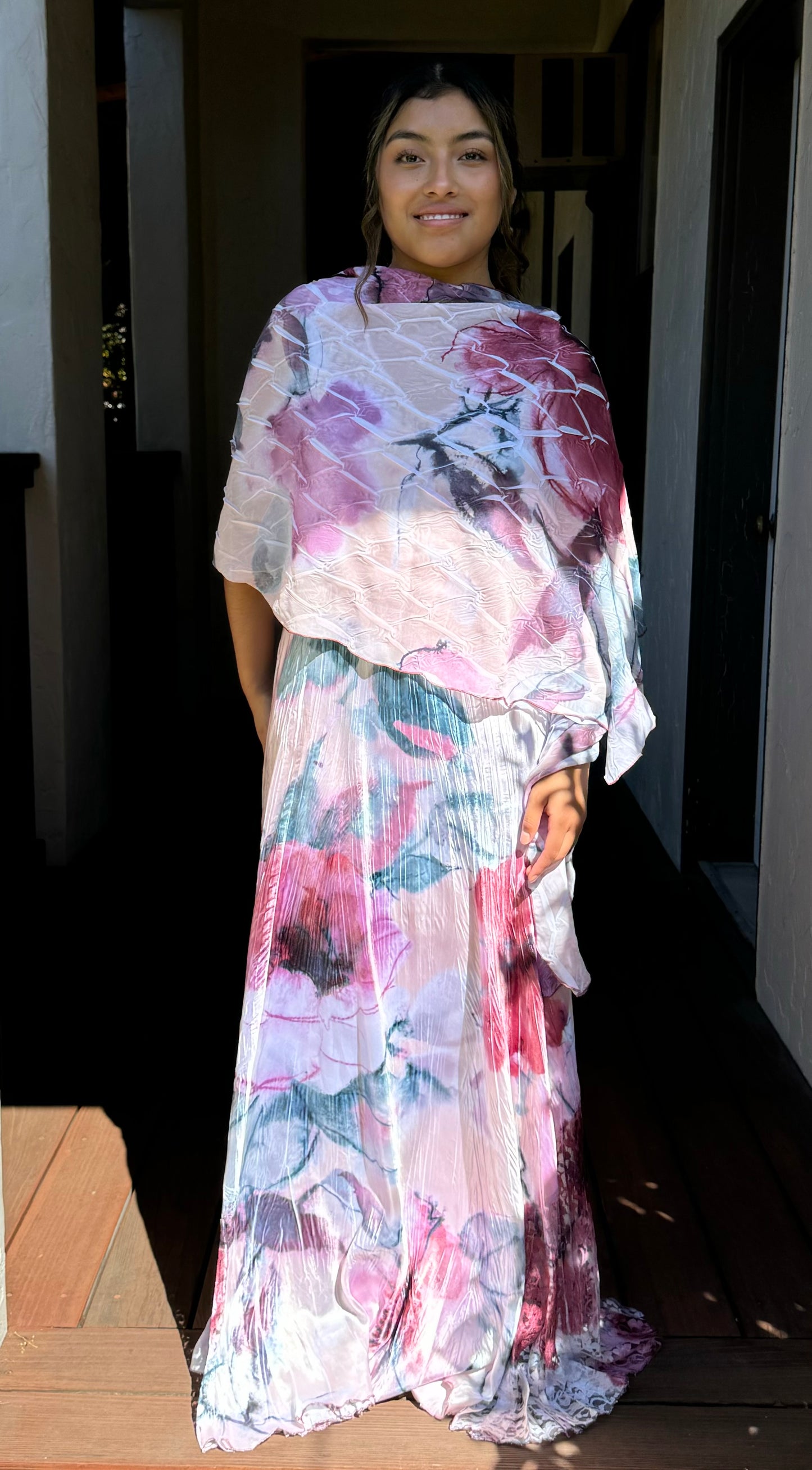 Short Sleeve Long Dress CLN2401 - KOMAROV