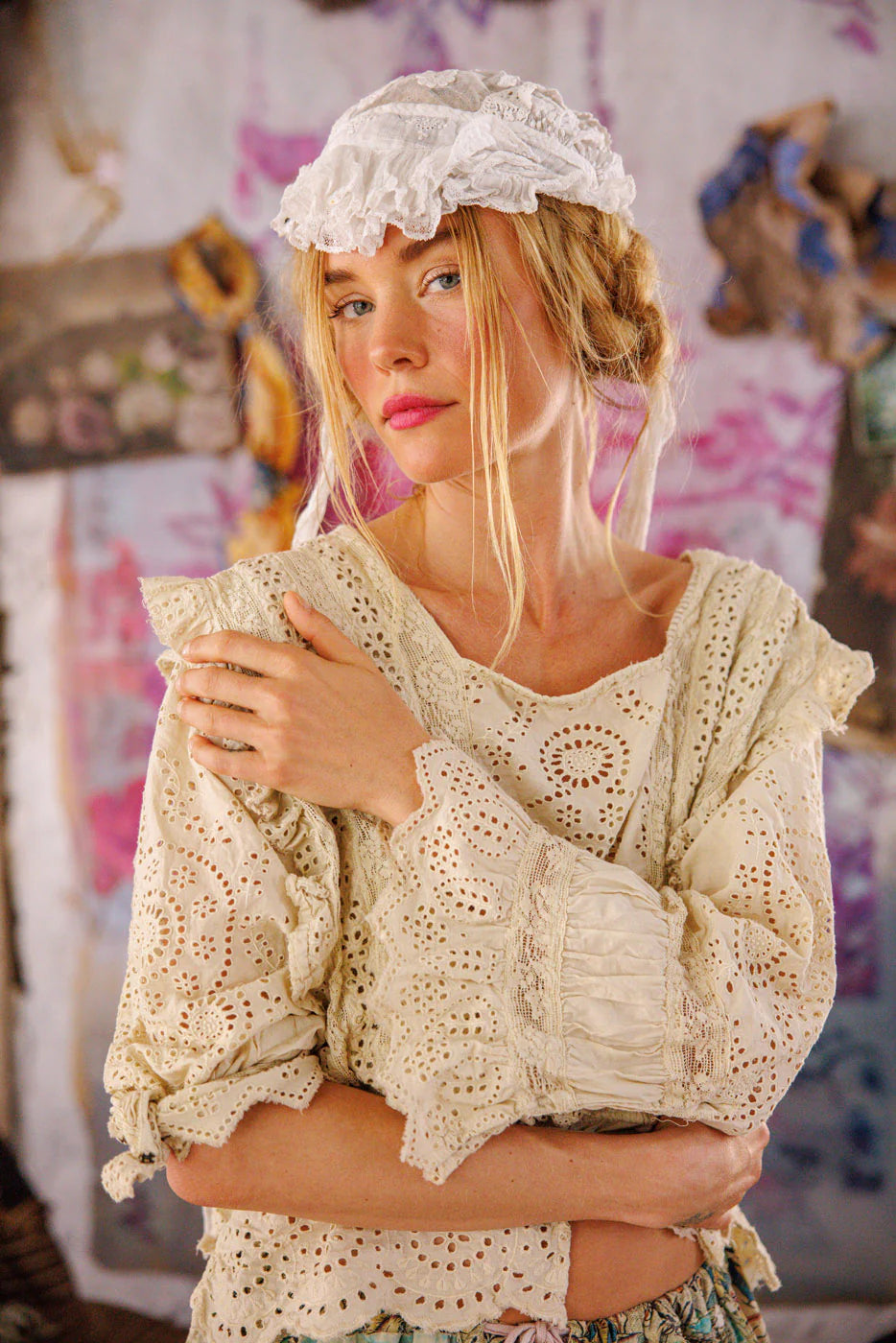 Eyelet Rosario Blouse 2159 - Magnolia Pearl