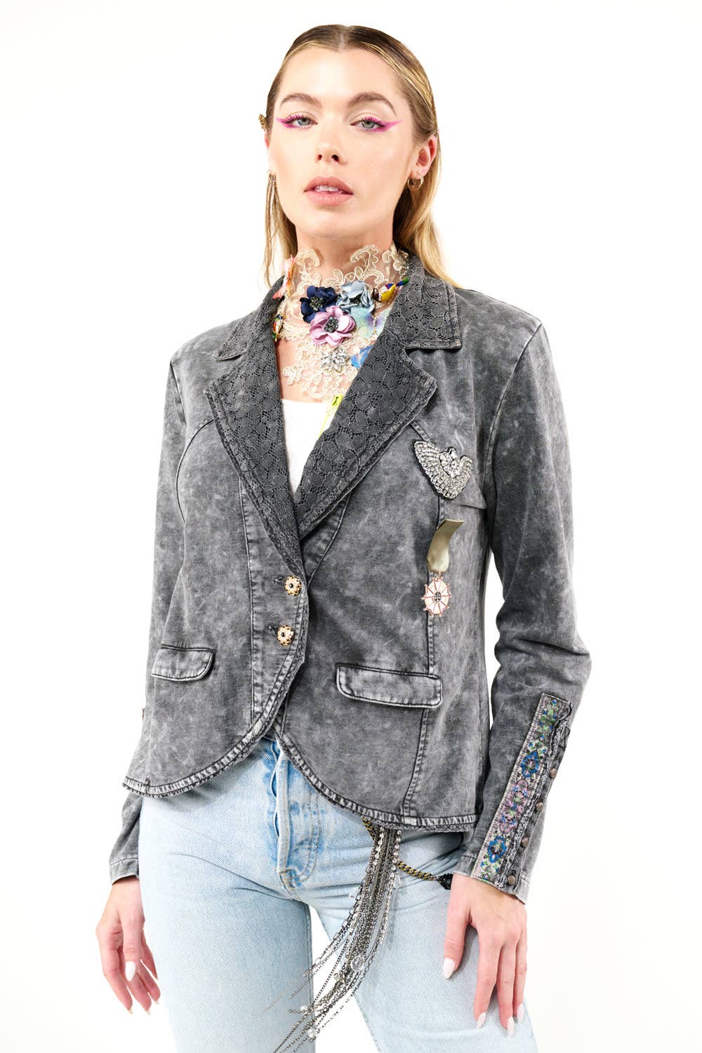 Colonel French Terry Knitted Jacket - Blazer : Charcoal / M