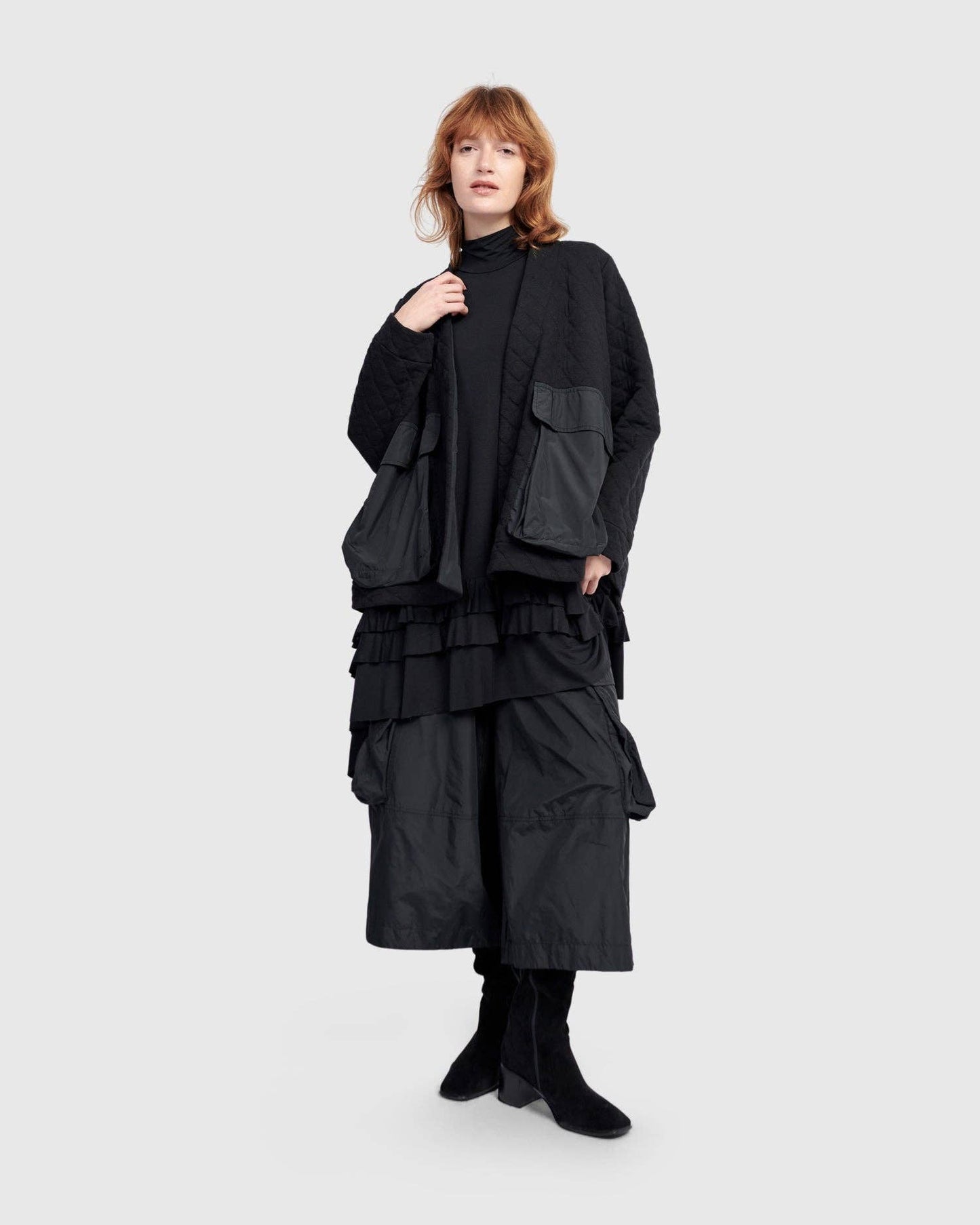 Urban Parcel Quilted Jacket, Black: BLACK / S (US 8-12)