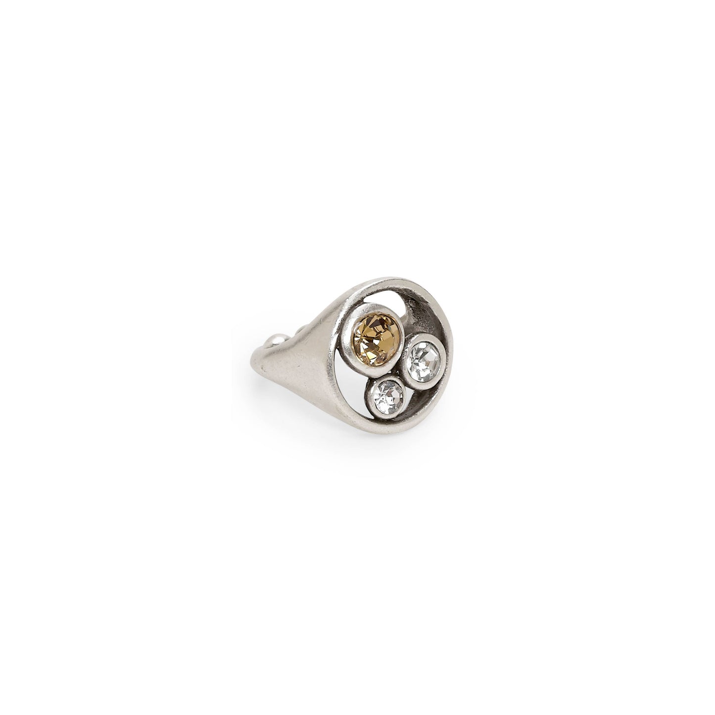 Handmade Crystal Brass Ring - 6812