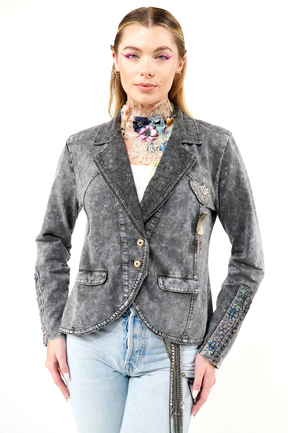 Colonel French Terry Knitted Jacket - Blazer : Charcoal / M