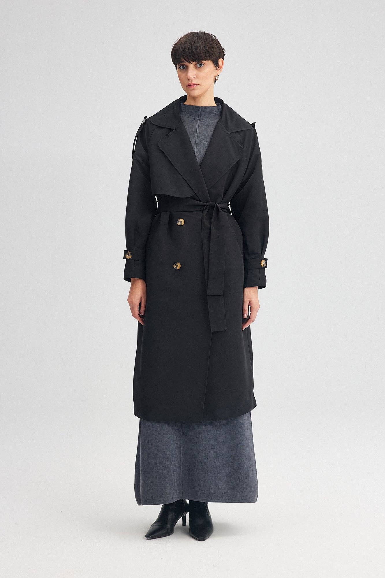 Seamed Sleeve Trench Coat 23F1R0030 - Touché Prive